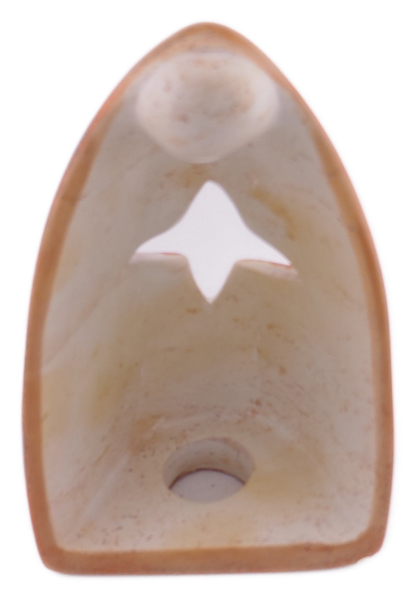 Angel Design Tealight Candle Lamp hand made 16cm with Storycard Orange - FriendlyTradingCo