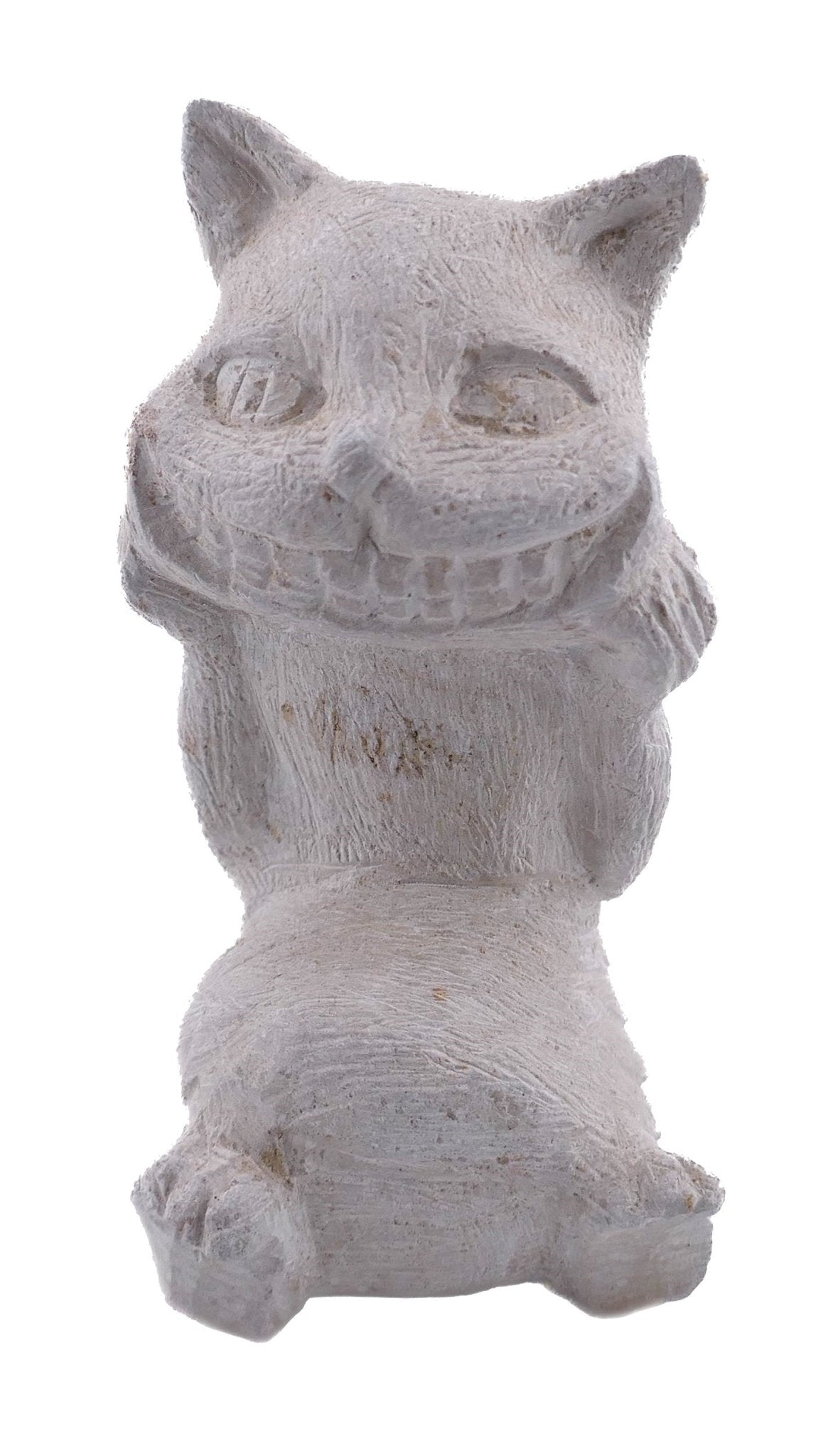 Cheshire cat // Alice's Adventures in Wonderland // handmade in stone 10 cm // with Story - card - FriendlyTradingCo