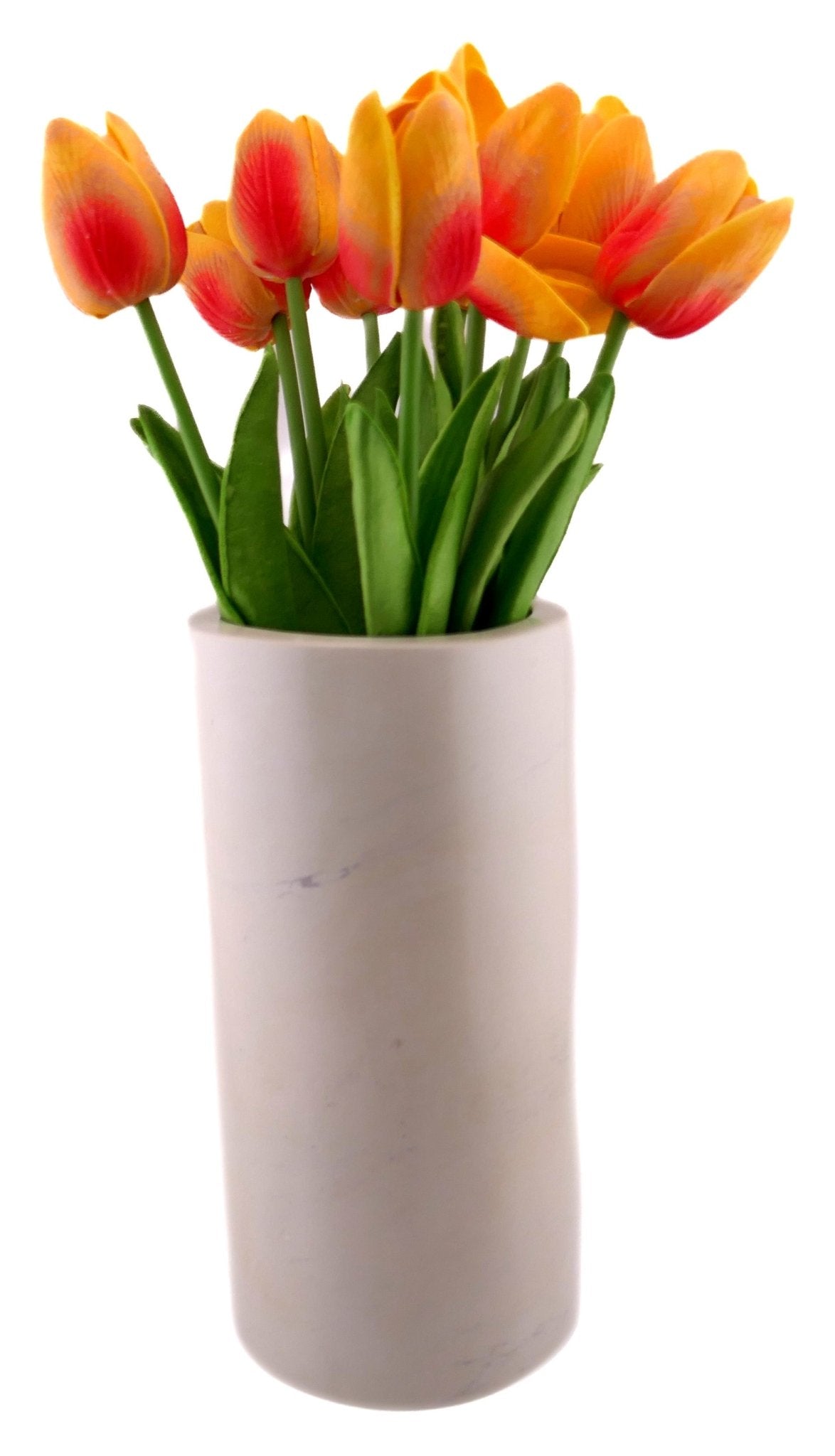 Classic Cottage Stone Pillar Vase hand made 20cm 1.5kg with Storycard - FriendlyTradingCo