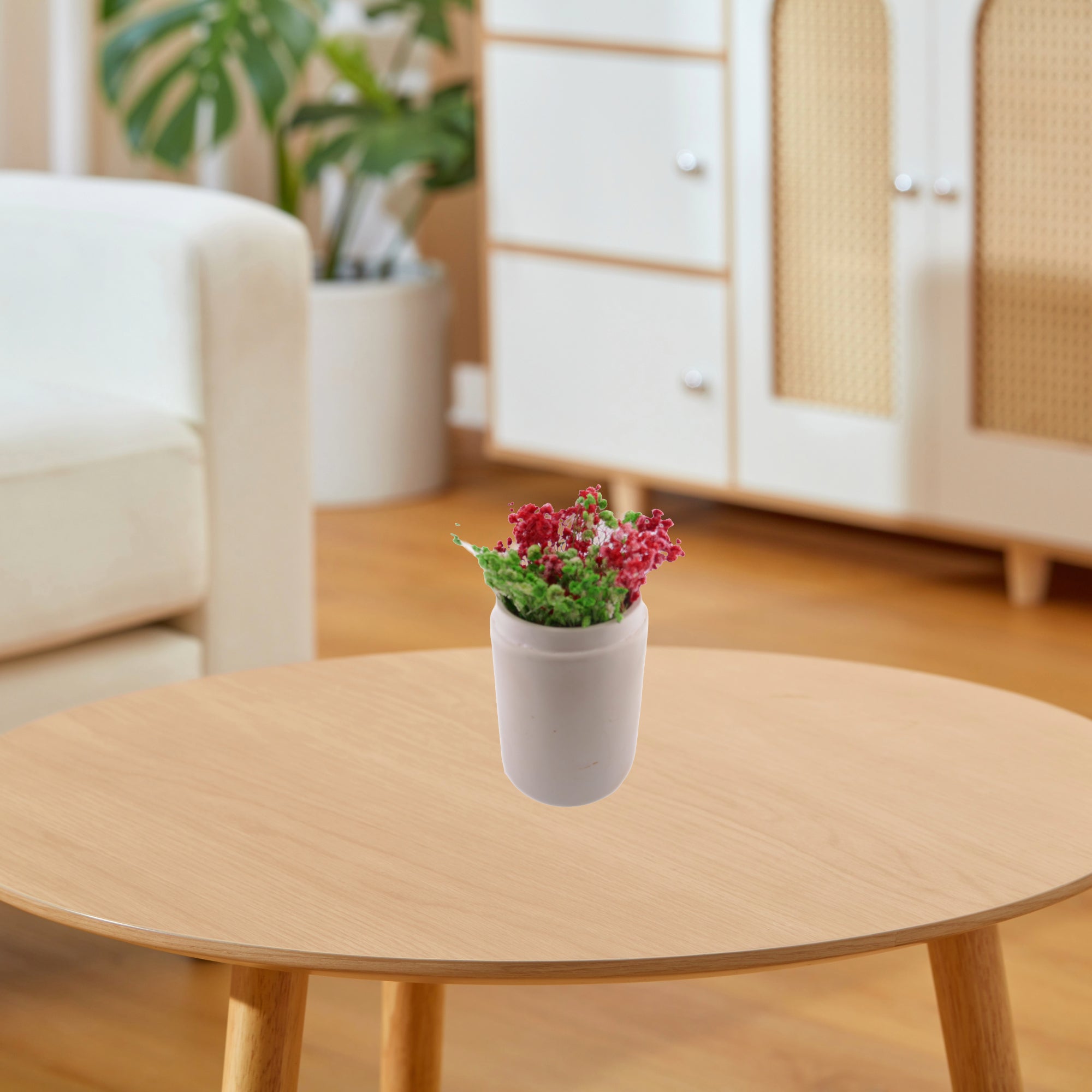 Cottage style Stone Planter with rim hand made 14 cm with Storycard - FriendlyTradingCo