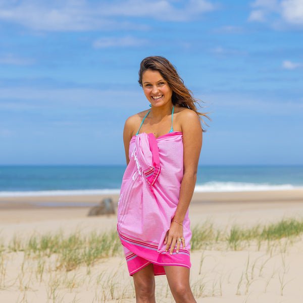 Cotton African Kikoy Sarong Wrap Shawl Towel Skirt Picnic Beach Blanket many colours - FriendlyTradingCo