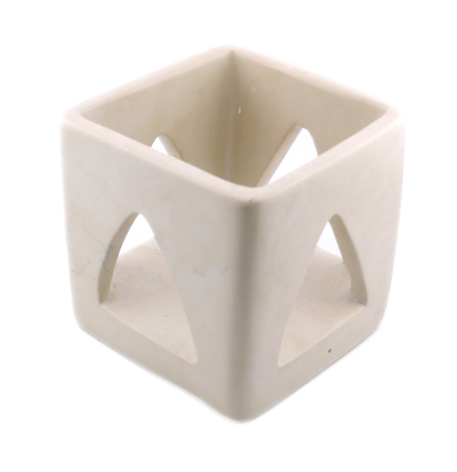 Cube Stone Planter hand made 10cm with Storycard Decorated designs - FriendlyTradingCo