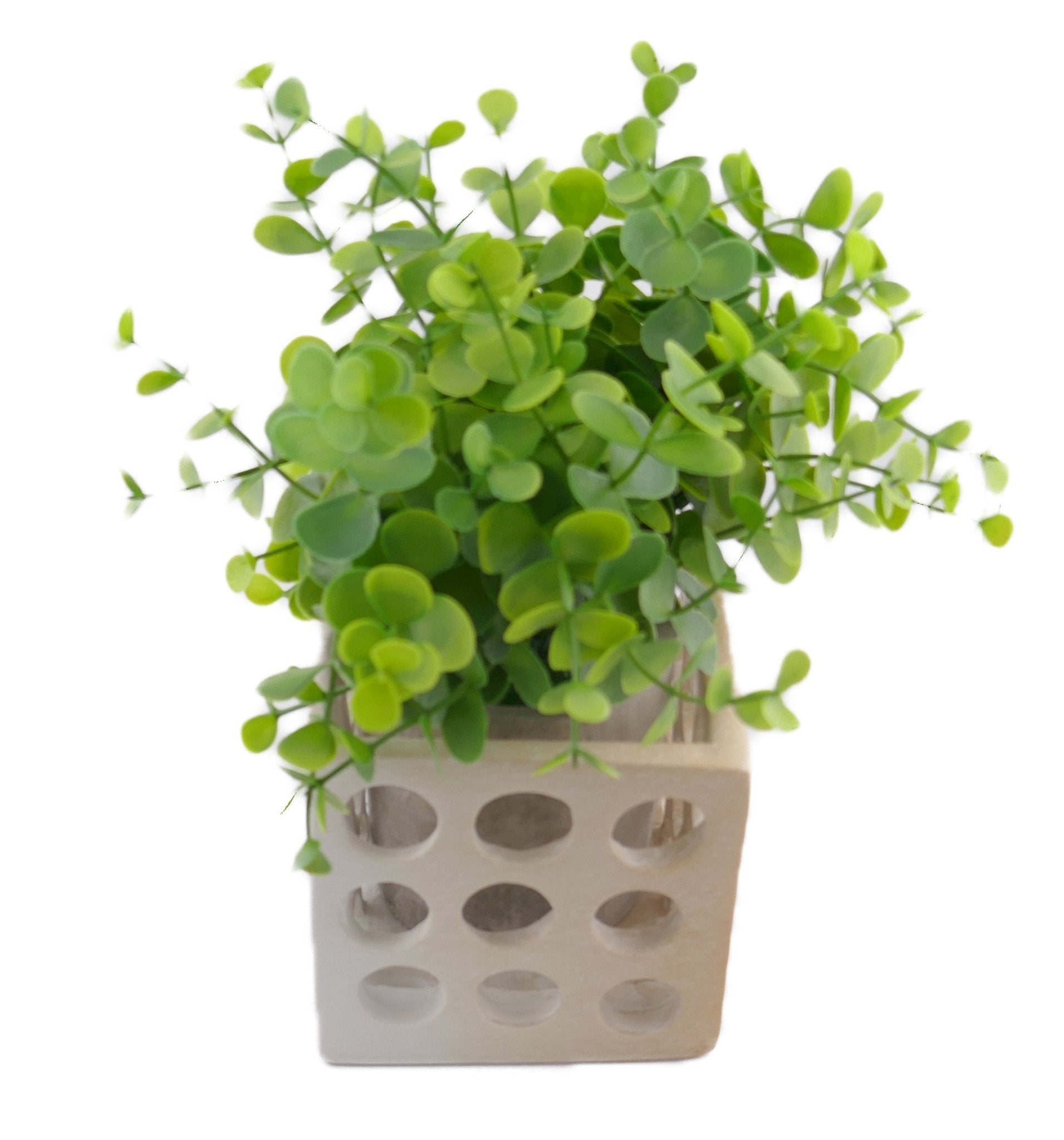 Cube Stone Planter hand made 10cm with Storycard Decorated designs - FriendlyTradingCo