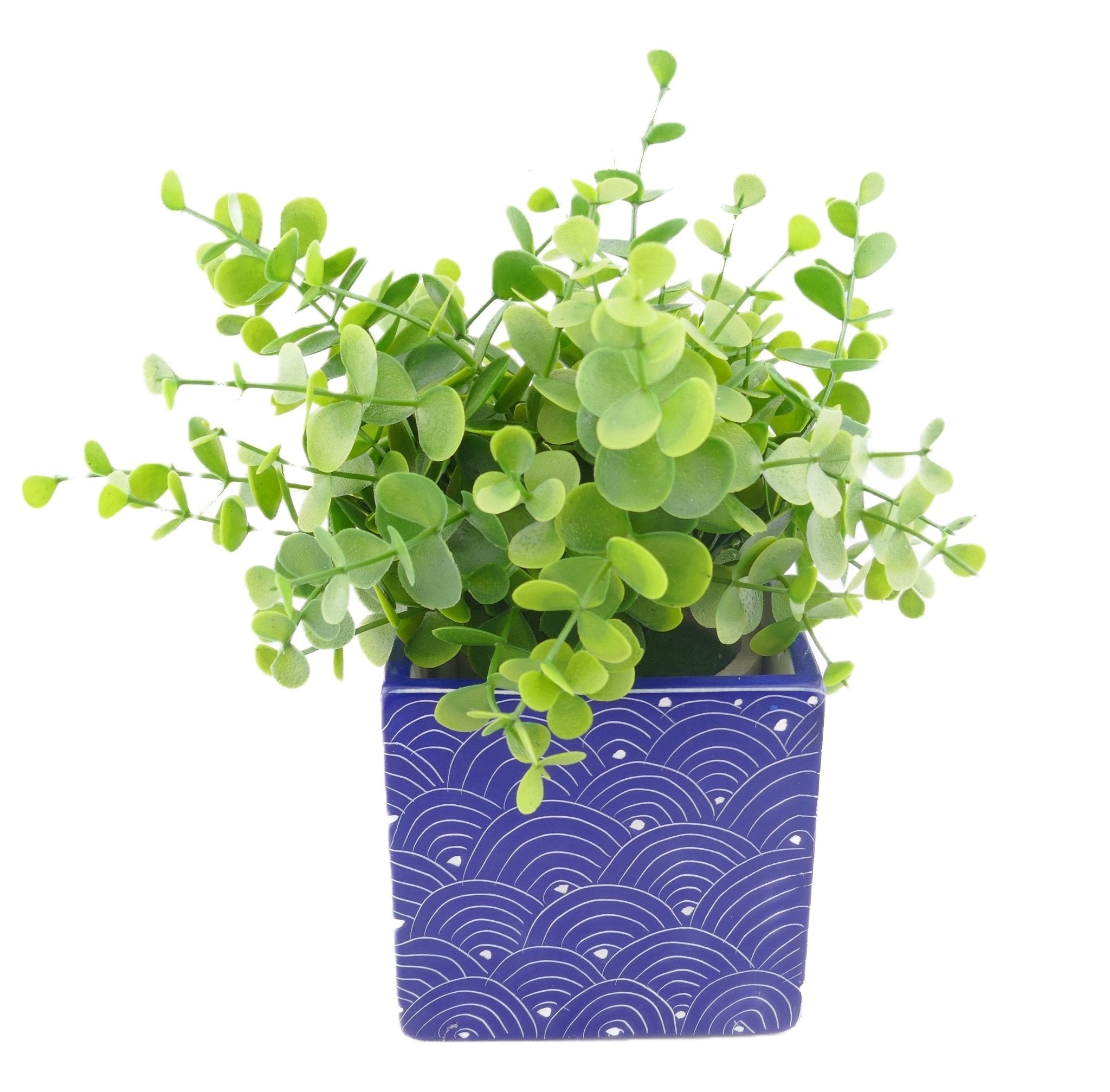 Cube Stone Planter hand made 10cm with Storycard many colours - FriendlyTradingCo