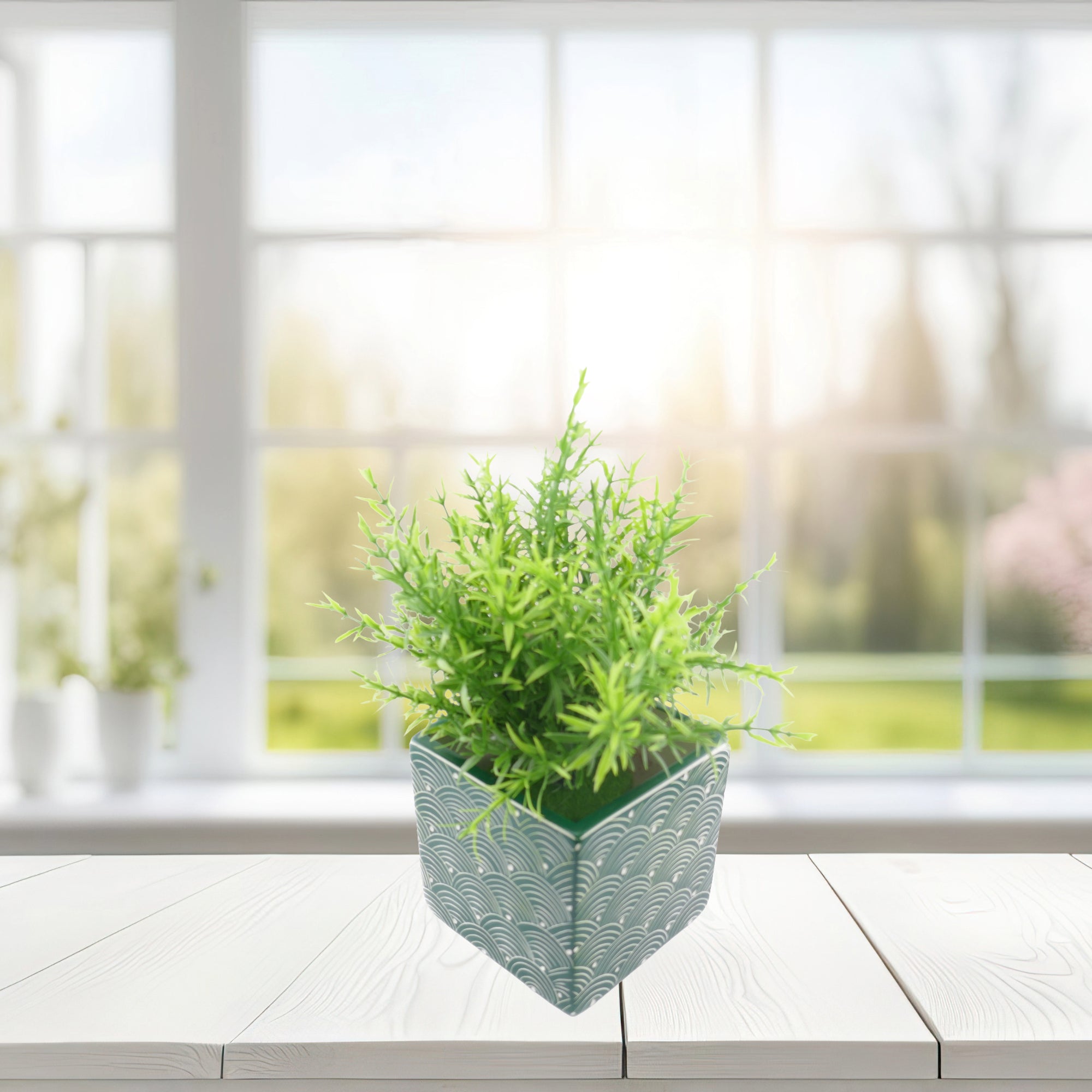 Cube Stone Planter hand made 10cm with Storycard many colours - FriendlyTradingCo