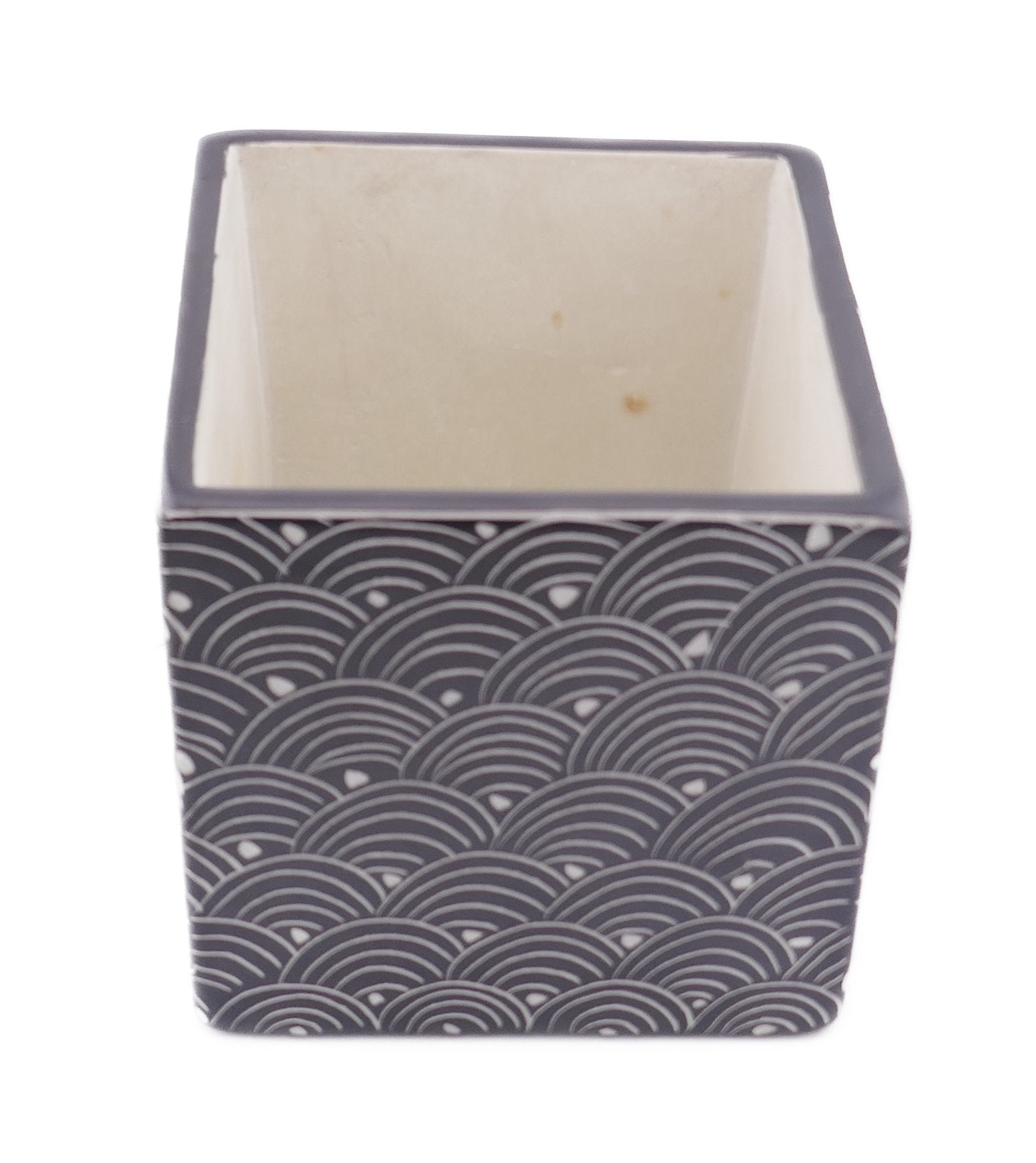 Cube Stone Planter handcrafted // 10cm with Storycard // Many colours - FriendlyTradingCo