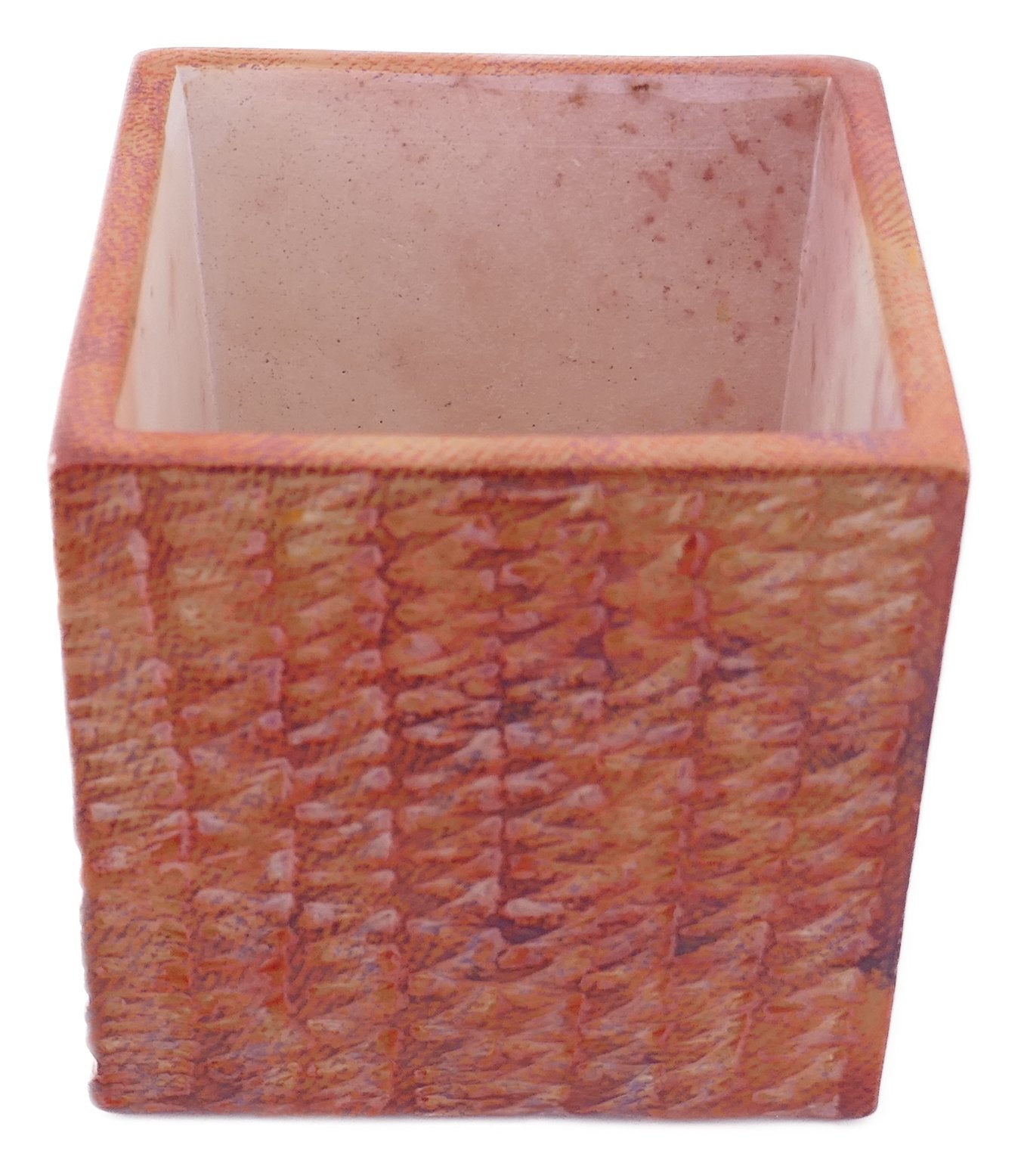 Cube Stone Planter handcrafted // 10cm with Storycard // Many colours - FriendlyTradingCo