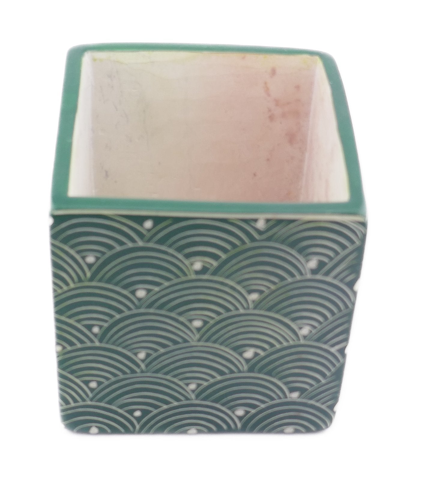 Cube Stone Planter handcrafted // 10cm with Storycard // Many colours - FriendlyTradingCo