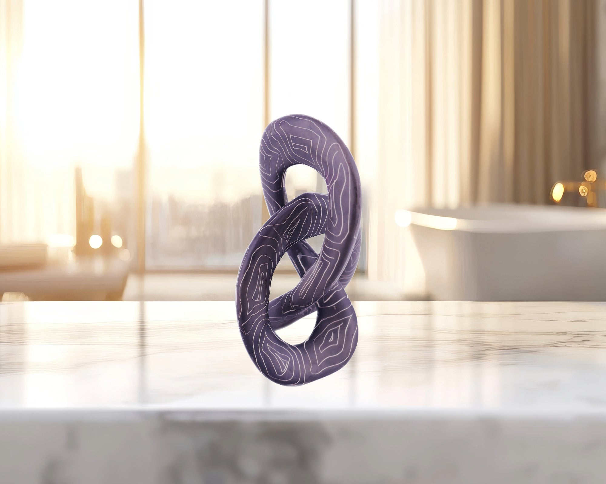 Eternal Knot Handcrafted in Stone // choose your design // 10cm with Storycard - FriendlyTradingCo