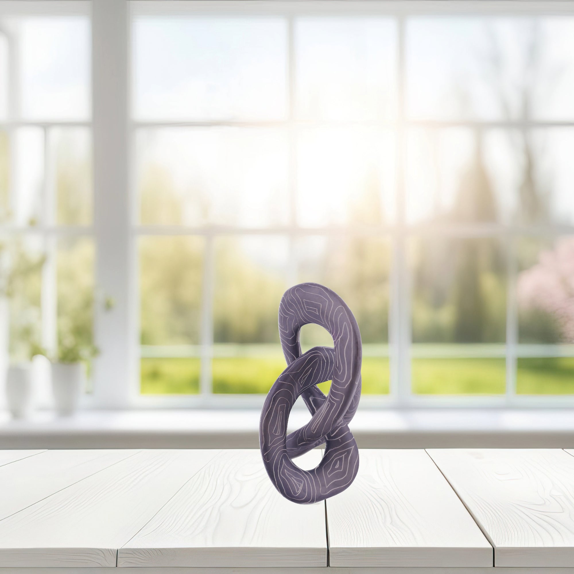 Eternal Knot Handcrafted in Stone // choose your design // 10cm with Storycard - FriendlyTradingCo