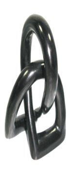 Eternal Love Knot Handcrafted in Stone // red or black 20cm / 8 inch // Valentines // with Story - card - FriendlyTradingCo