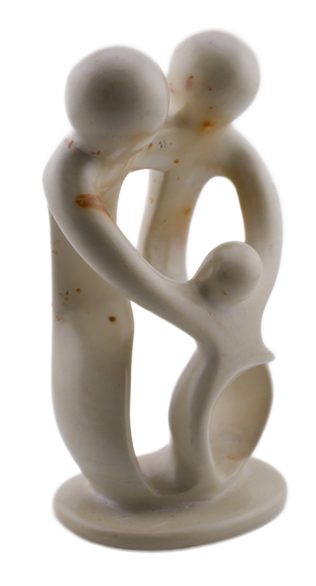 Family Stone Sculpture 10cm - Family of 3,4,5 Handcrafted African Art with Storycard - FriendlyTradingCo