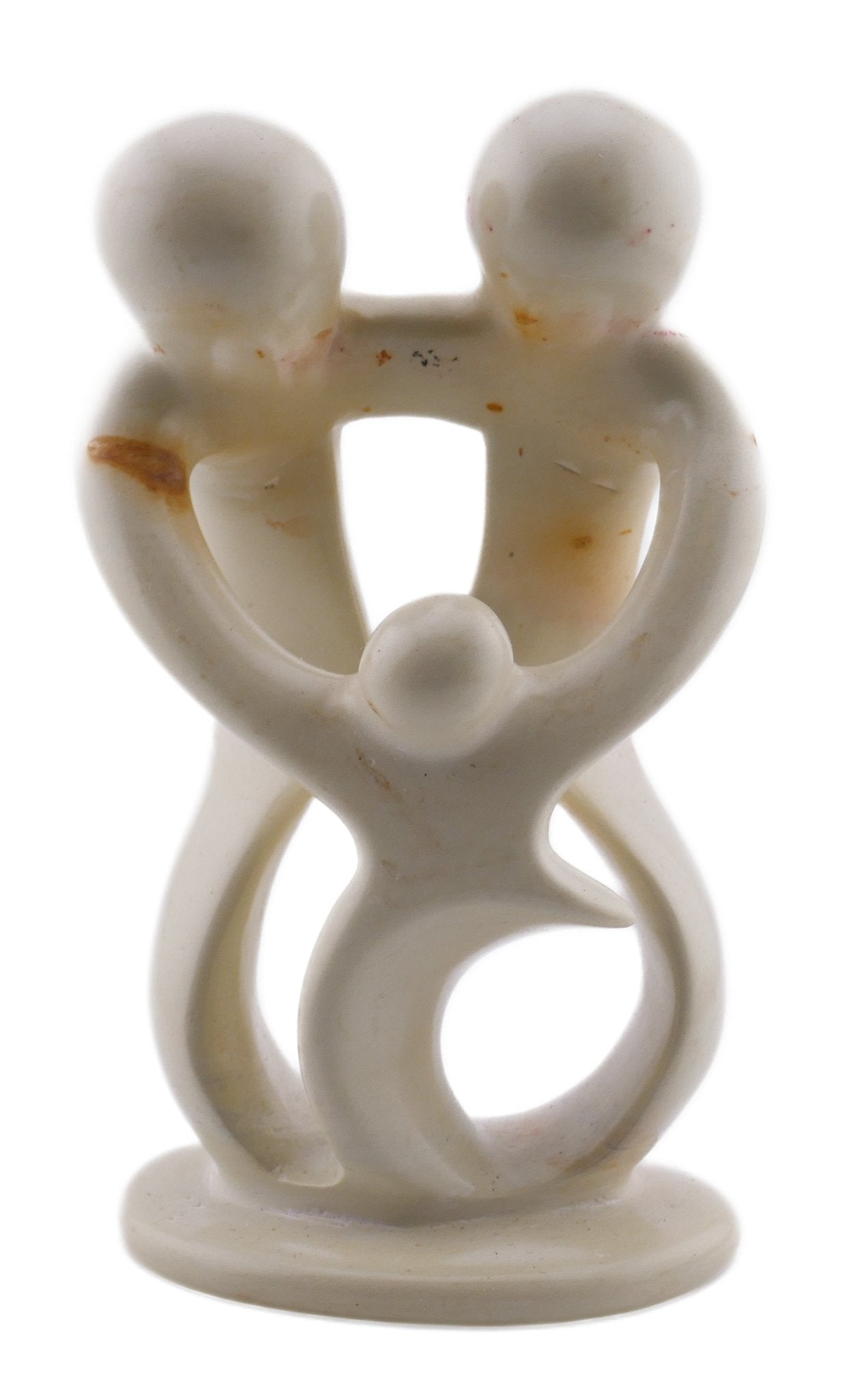 Family Stone Sculpture 10cm - Family of 3,4,5 Handcrafted African Art with Storycard - FriendlyTradingCo