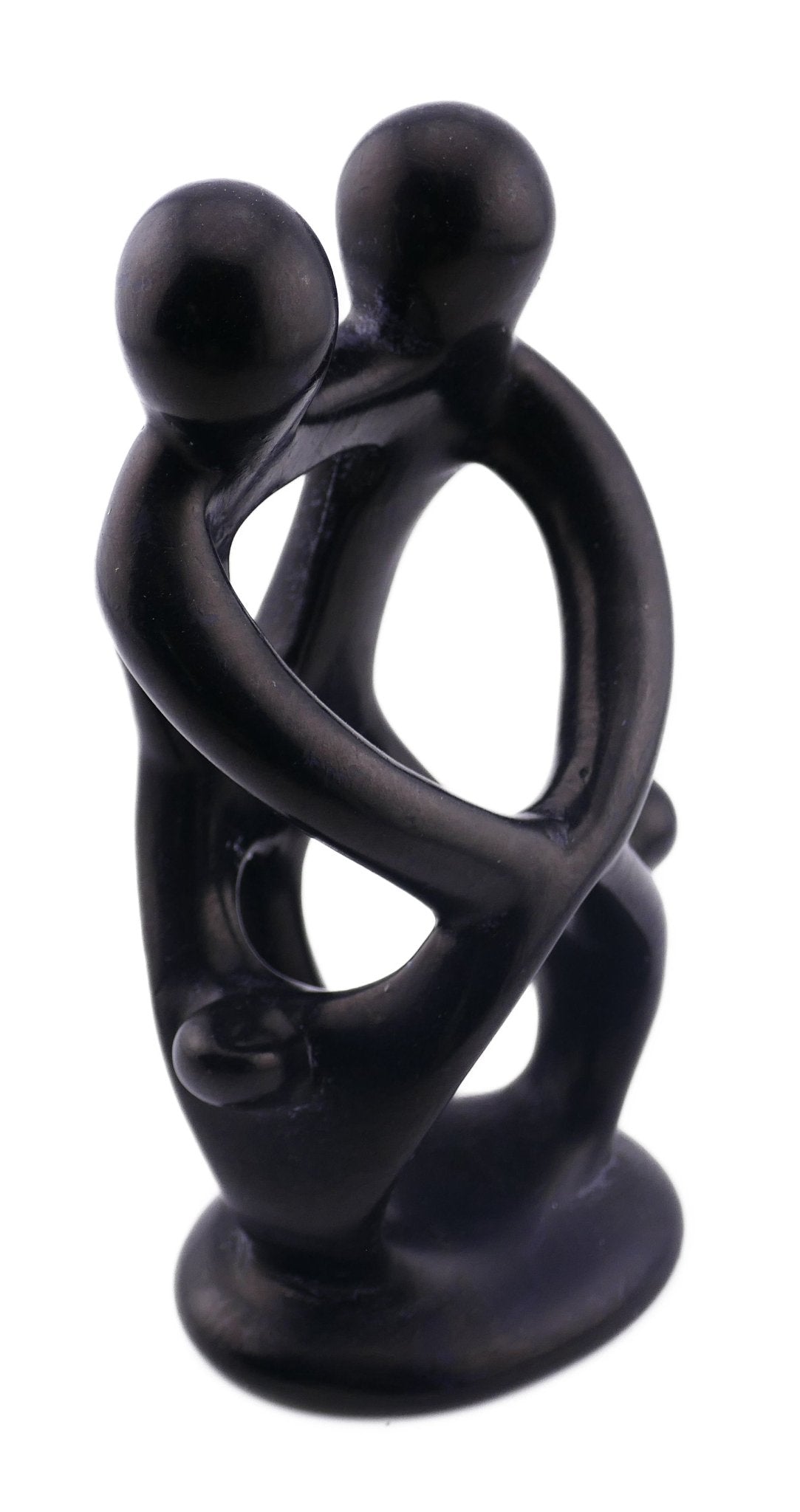 Family Stone Sculpture 10cm - Family of 3,4,5 Handcrafted African Art with Storycard - FriendlyTradingCo