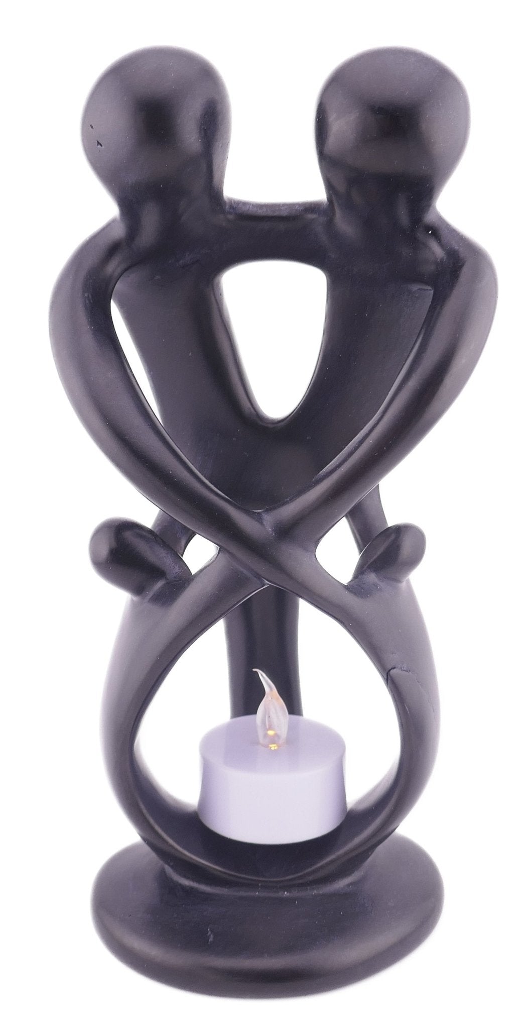 Family Stone Sculpture 20cm - Family of 3,4,5 and 6 Handcrafted African Art with Storycard - FriendlyTradingCo