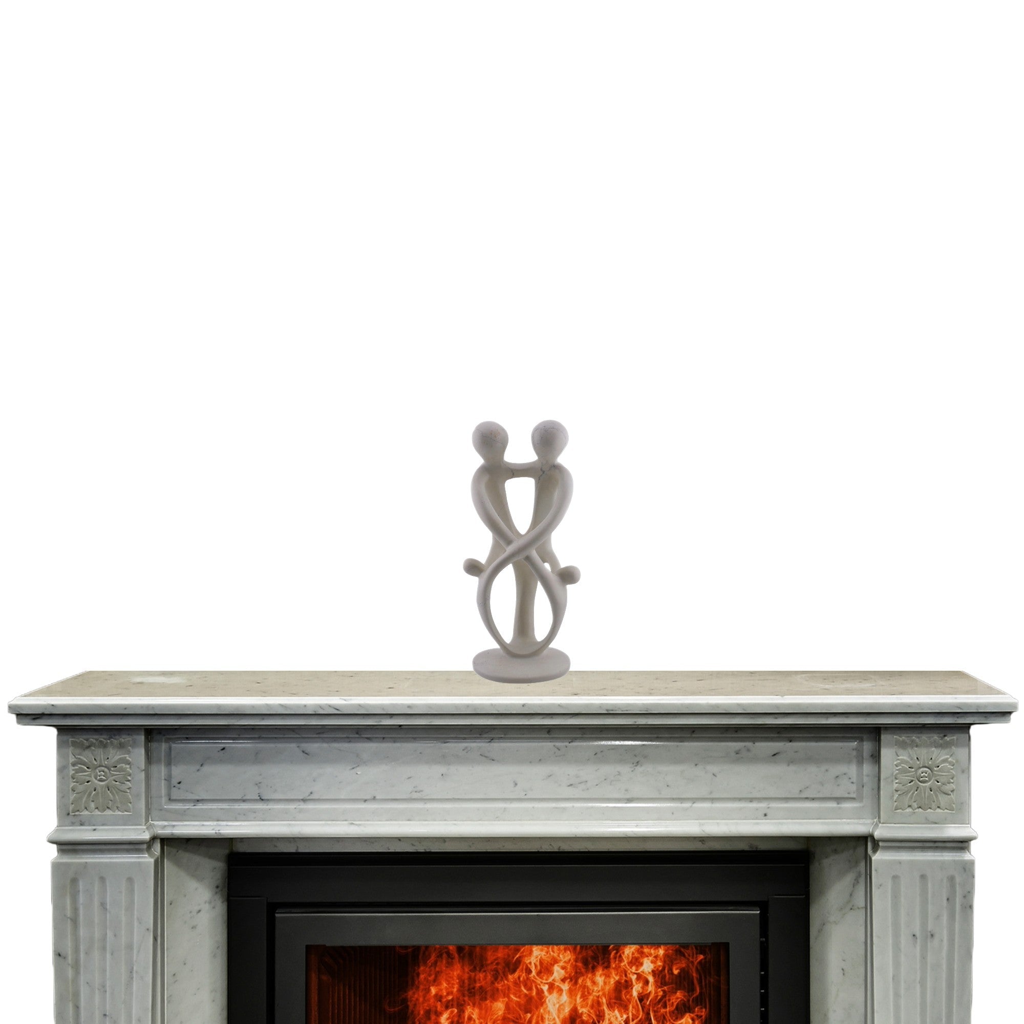 Family Stone Sculpture 20cm - Family of 3,4,5 and 6 Handcrafted African Art with Storycard - FriendlyTradingCo