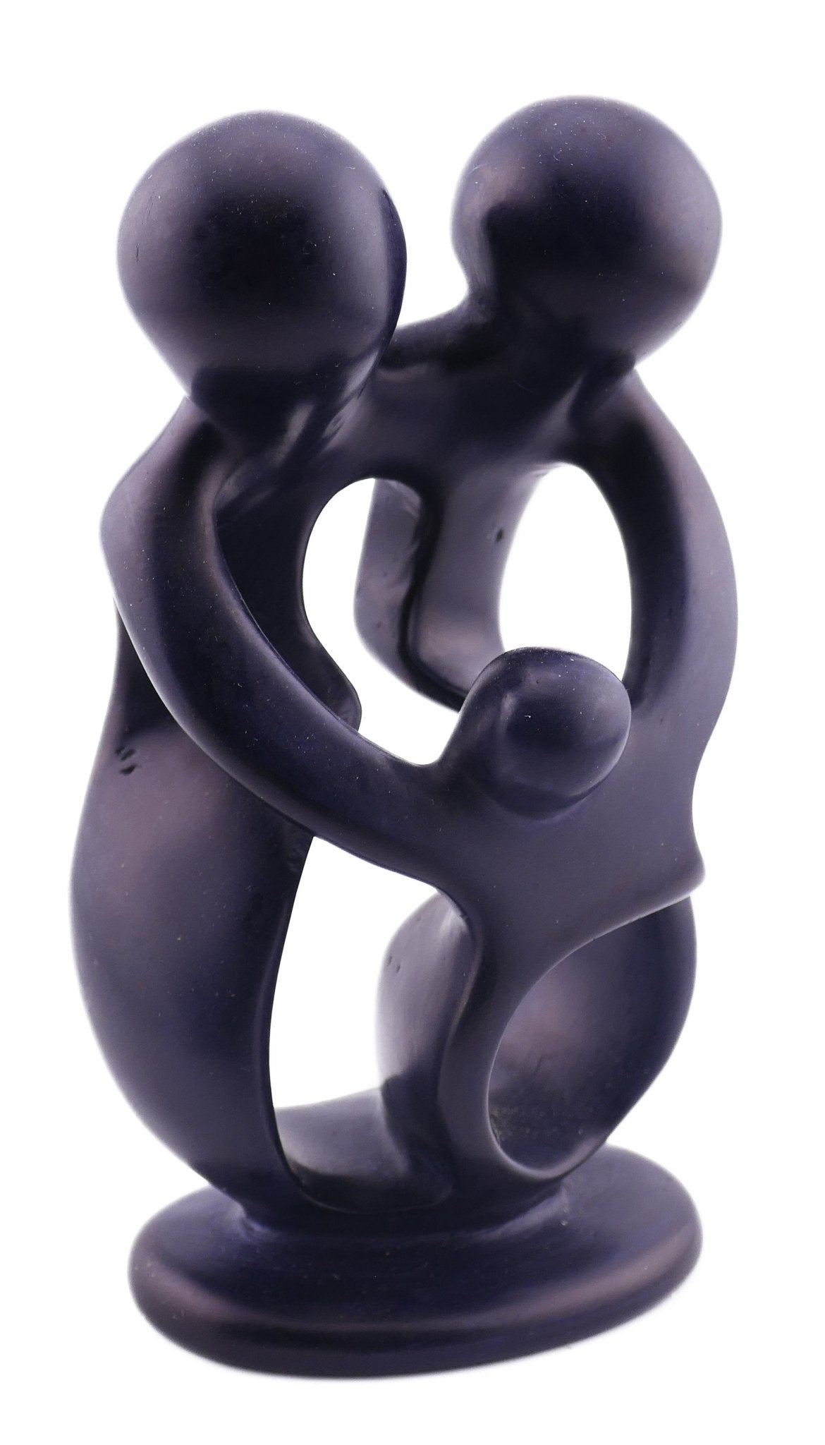 Family Stone Sculpture 20cm - Family of 3,4,5 and 6 Handcrafted African Art with Storycard - FriendlyTradingCo