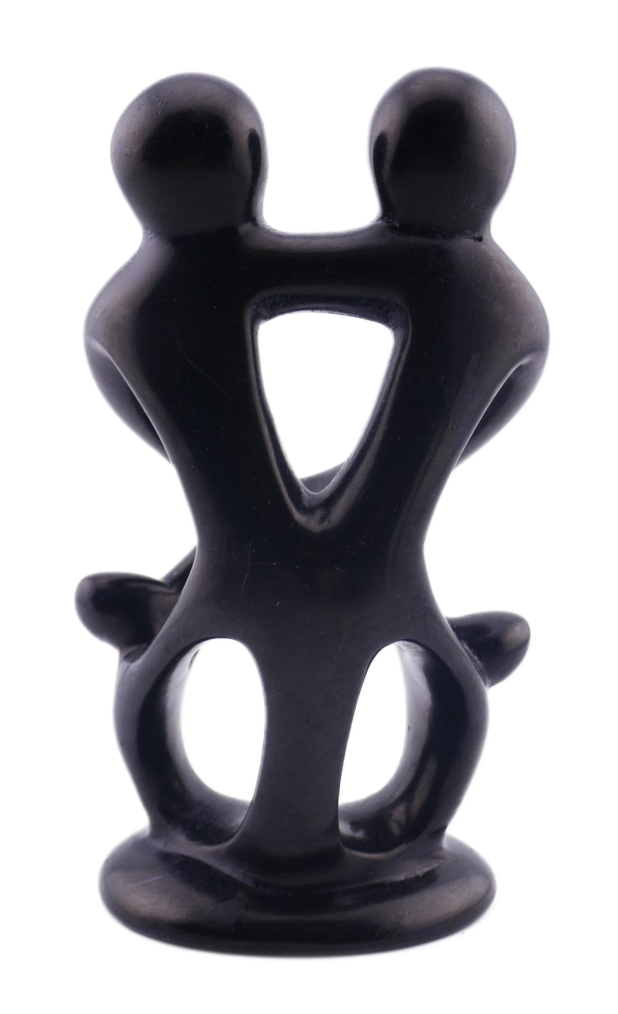 Family Stone Sculpture 20cm - Family of 3,4,5 and 6 Handcrafted African Art with Storycard - FriendlyTradingCo