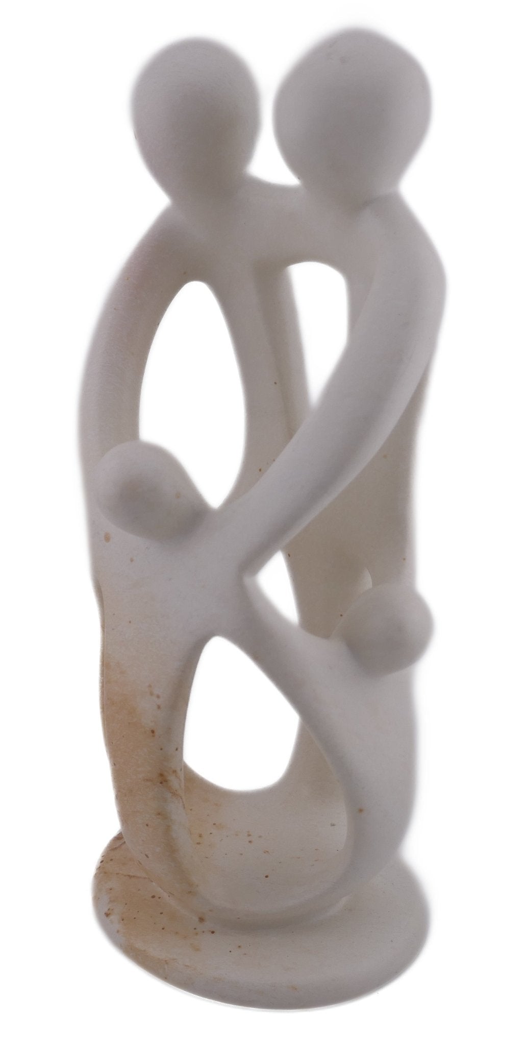 Family Stone Sculpture 20cm - Family of 3,4,5 and 6 Handcrafted African Art with Storycard - FriendlyTradingCo