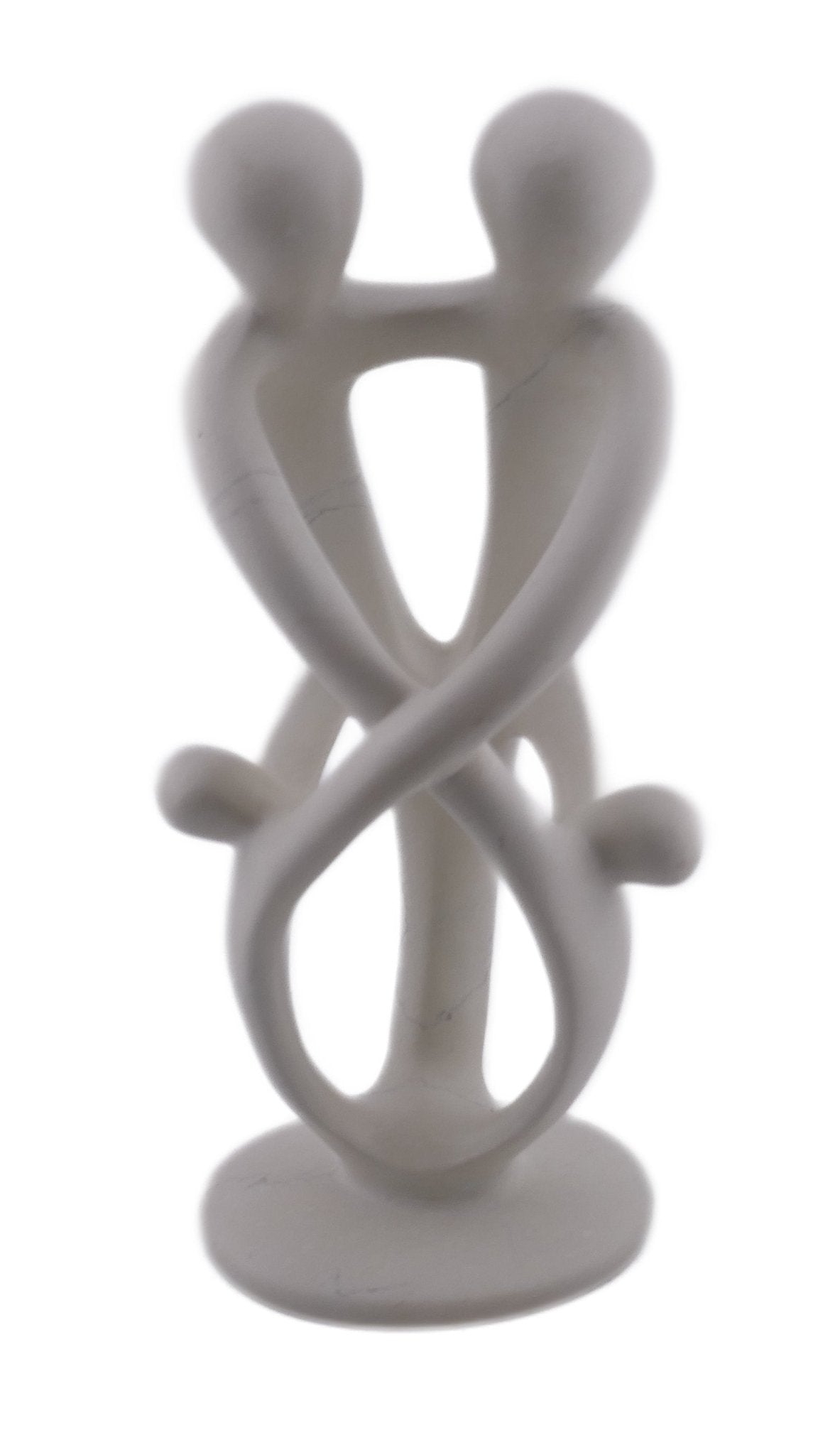 Family Stone Sculpture 20cm - Family of 3,4,5 and 6 Handcrafted African Art with Storycard - FriendlyTradingCo