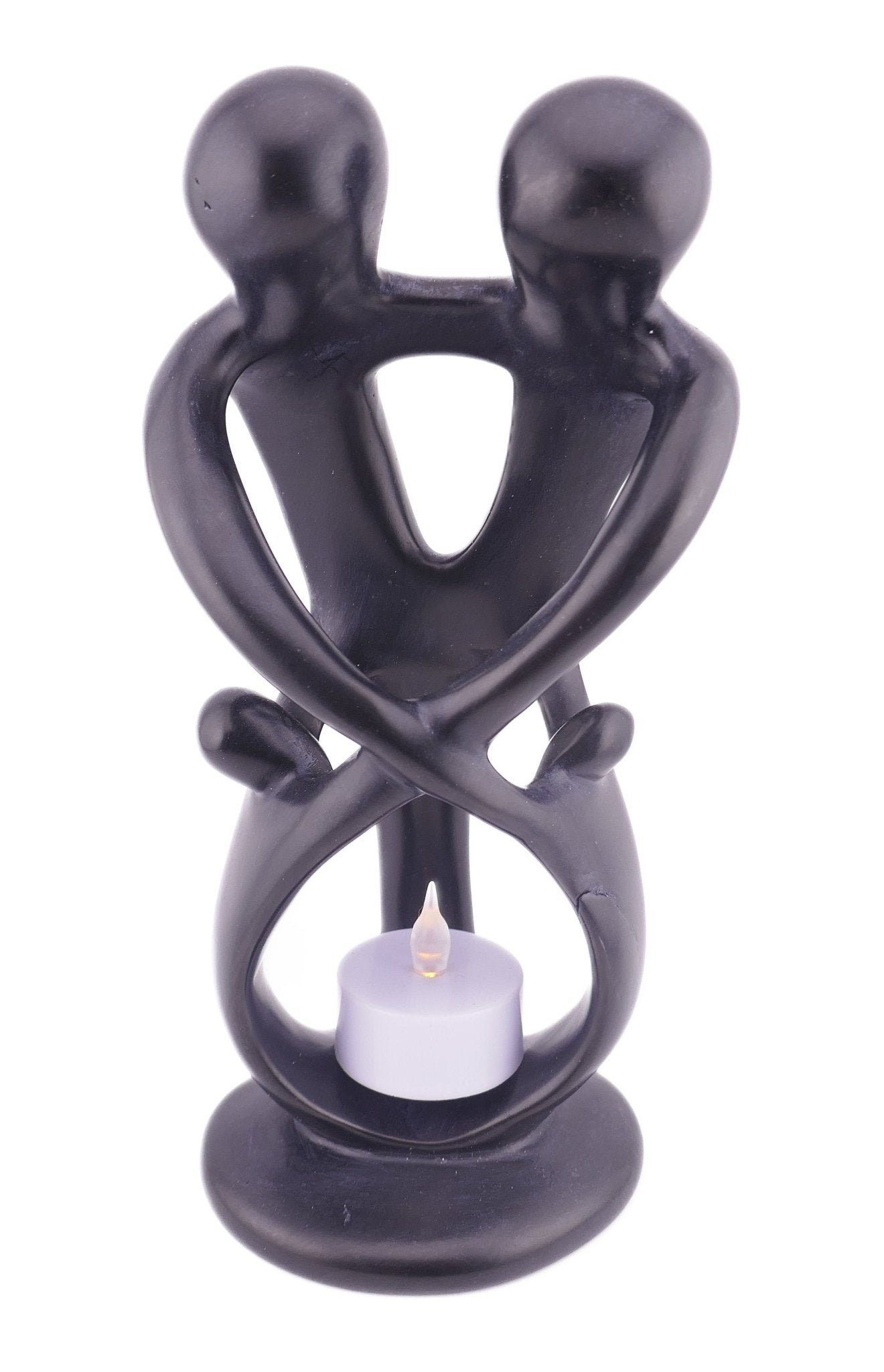 Family Stone Sculpture 20cm - Family of 3,4,5 and 6 Handcrafted African Art with Storycard - FriendlyTradingCo