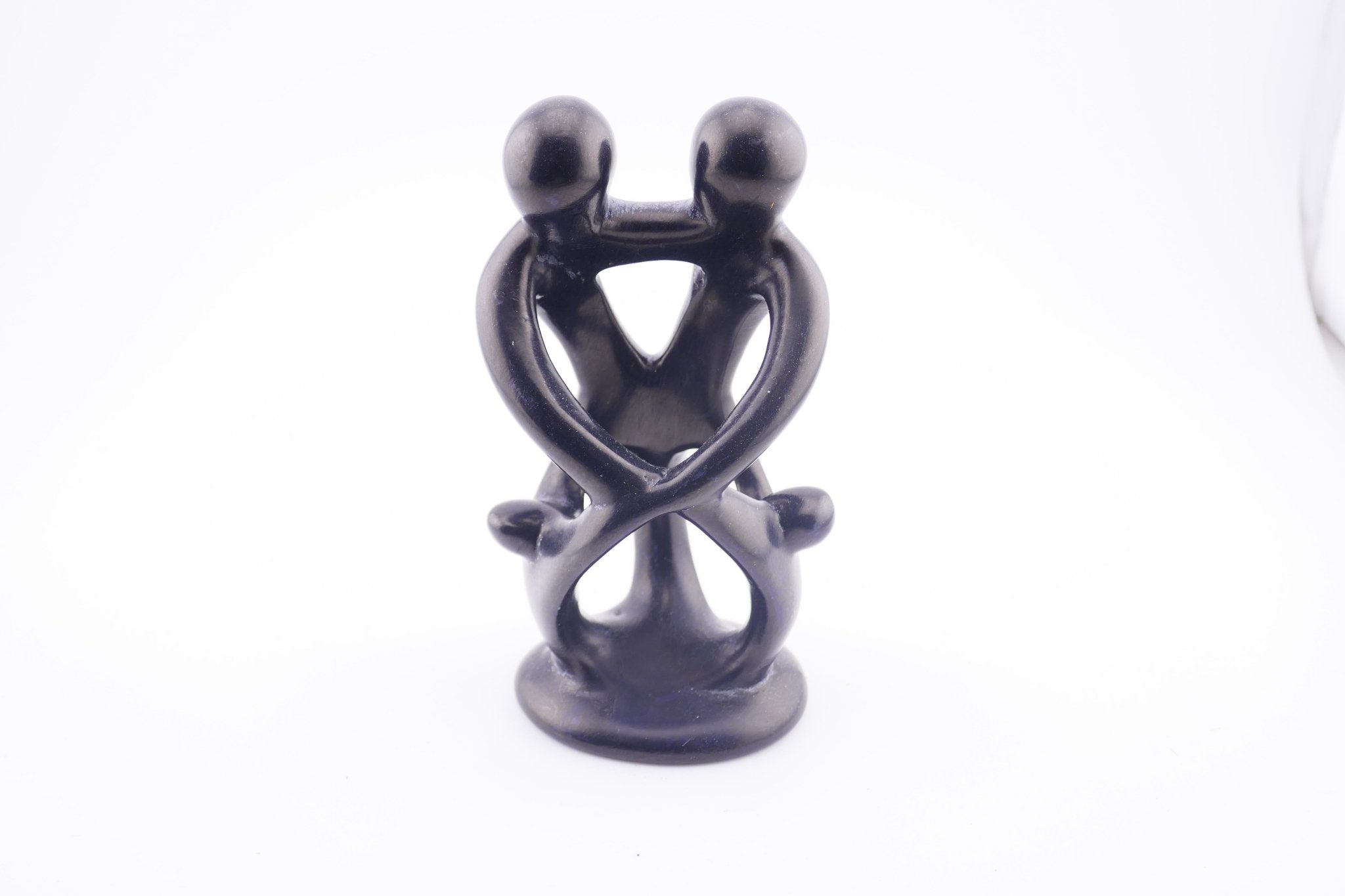 Family Stone Sculpture 20cm - Family of 3,4,5 and 6 Handcrafted African Art with Storycard - FriendlyTradingCo