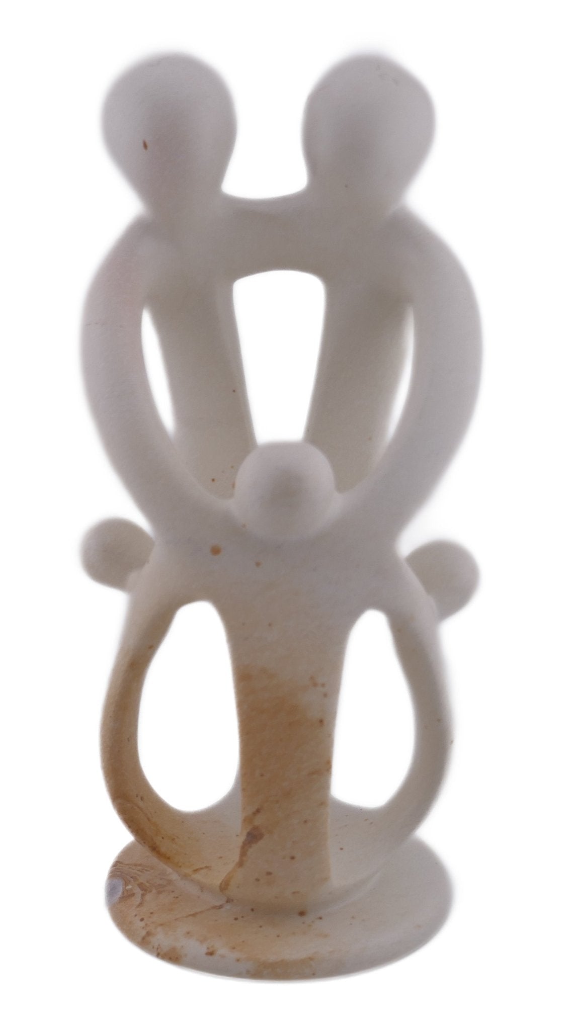 Family Stone Sculpture 20cm - Family of 3,4,5 and 6 Handcrafted African Art with Storycard - FriendlyTradingCo