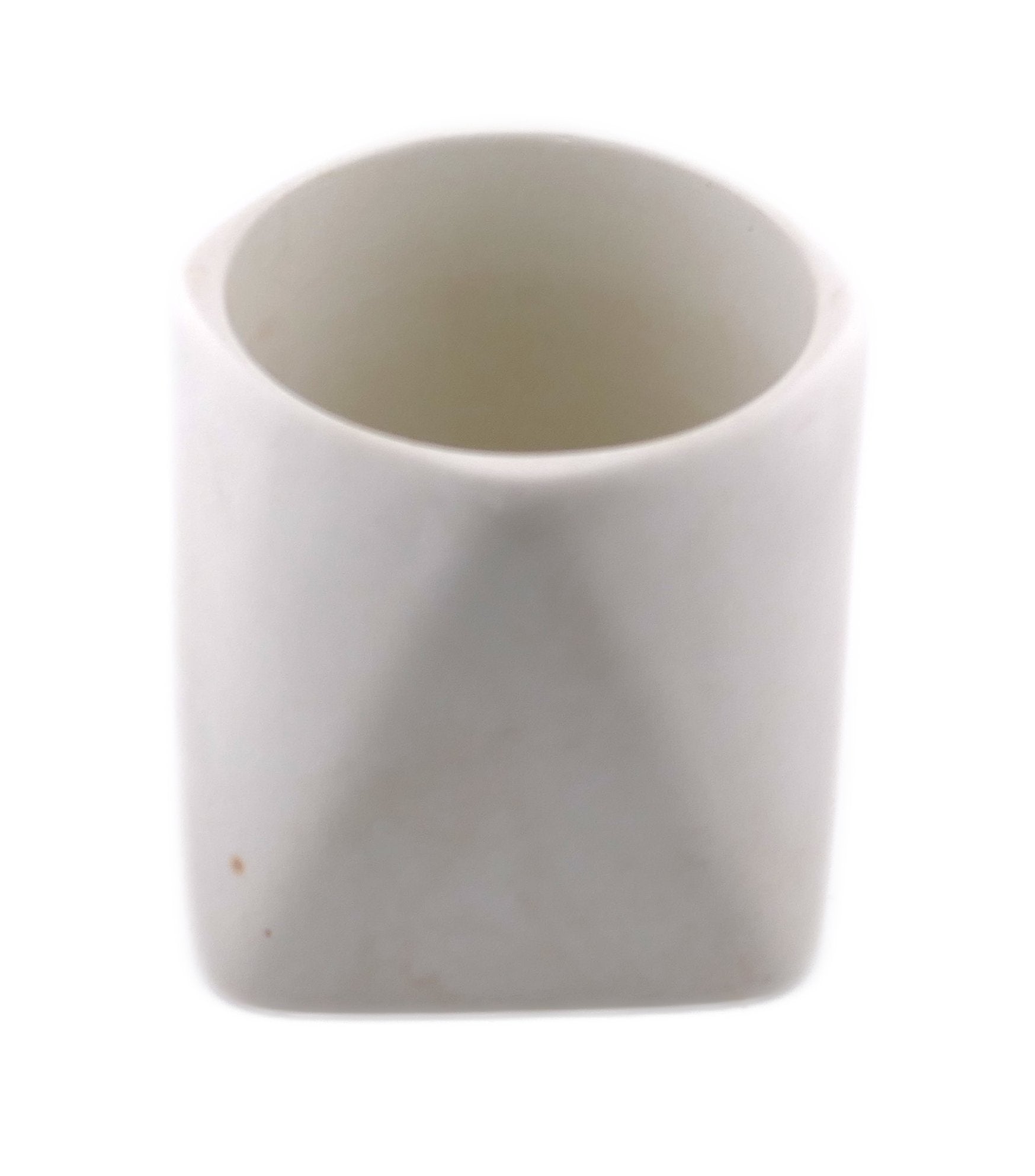 Geometric Stone Planter Plant Pot hand made 10cm with Storycard White or Grey - FriendlyTradingCo