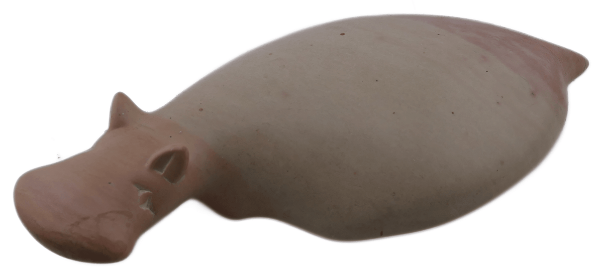 Hand-Carved Soapstone Swimming Hippo, 10 or 20 cm with story card, made by artisans in Kenya - FriendlyTradingCo