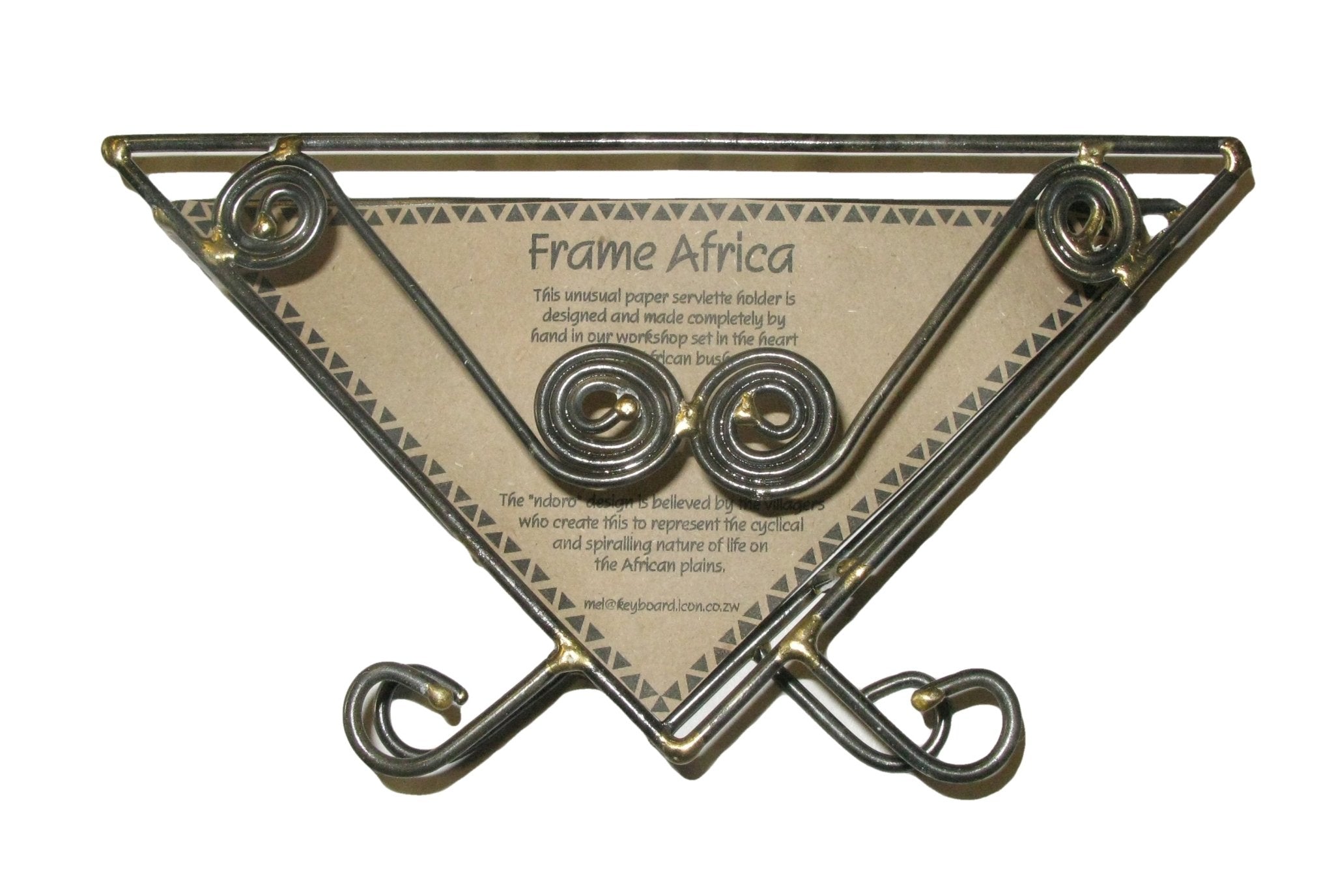 Hand Cast Copper Napkin Holder // Ndoro Circle of Life Design // 25 cm // Made in Zimbabwe //with storycard - FriendlyTradingCo