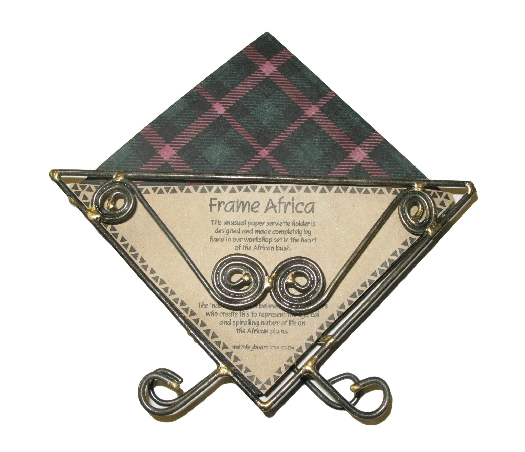 Hand Cast Copper Napkin Holder // Ndoro Circle of Life Design // 25 cm // Made in Zimbabwe //with storycard - FriendlyTradingCo