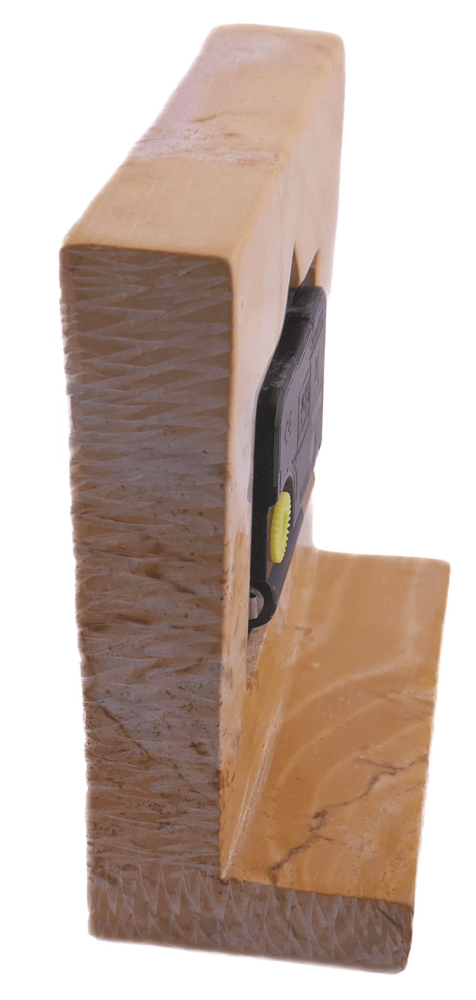 Hand‑Carved Soapstone Standing Clock – African Design, Natural Serrated Stone, Quartz Movement, 1.3 kg Freestanding Home Décor - FriendlyTradingCo