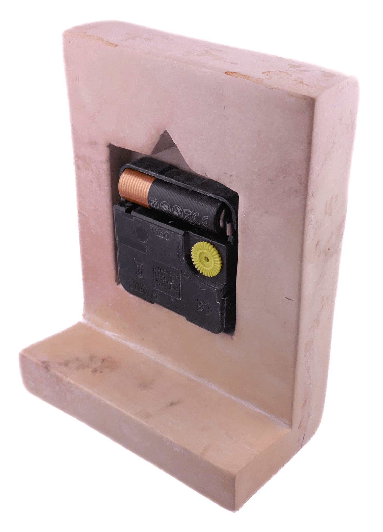 Hand‑Carved Soapstone Standing Clock – African Design, Solid Natural Stone, Quartz Movement, 1.3 kg Freestanding Home Décor - FriendlyTradingCo
