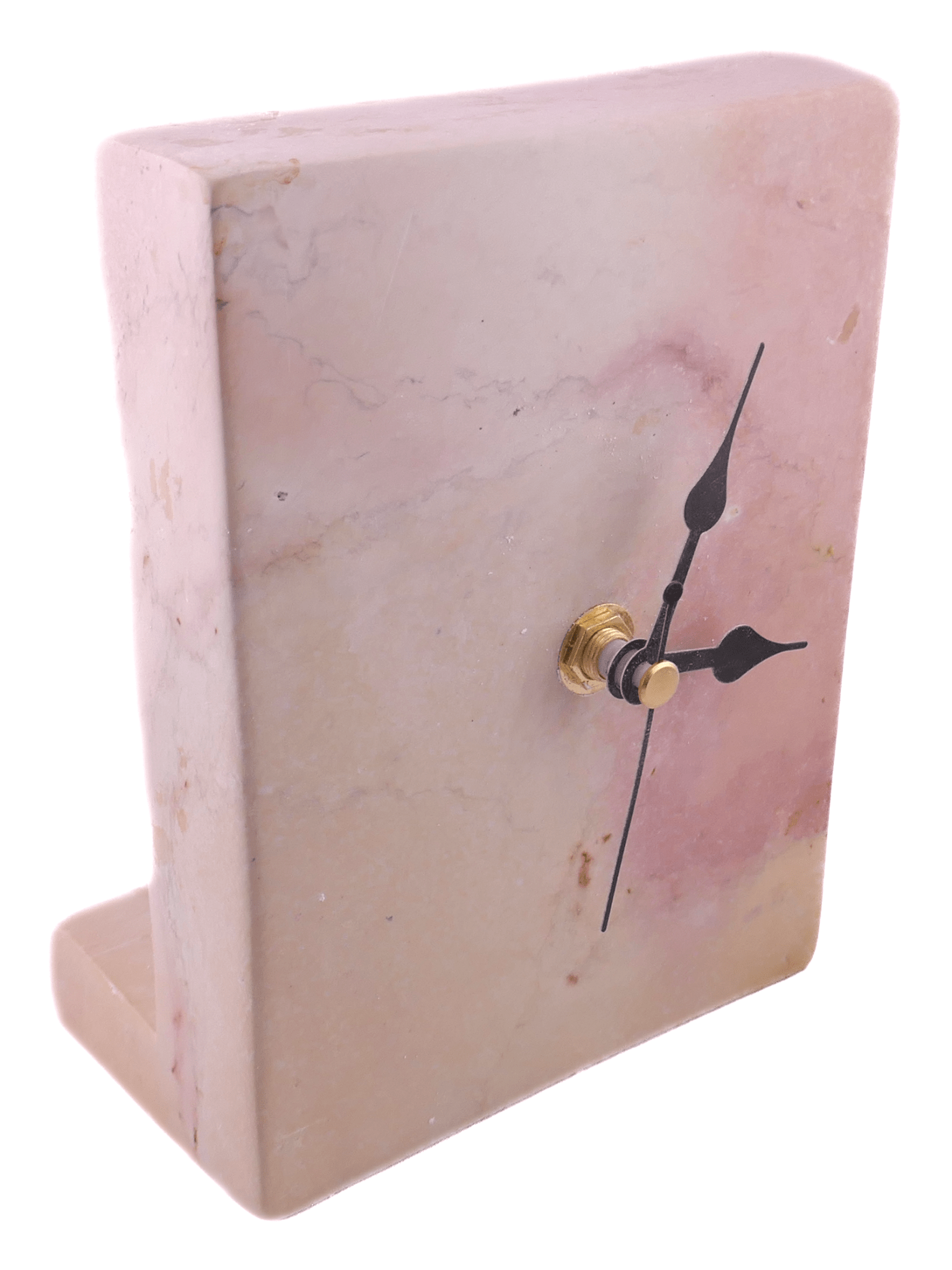 Hand‑Carved Soapstone Standing Clock – African Design, Solid Natural Stone, Quartz Movement, 1.3 kg Freestanding Home Décor - FriendlyTradingCo