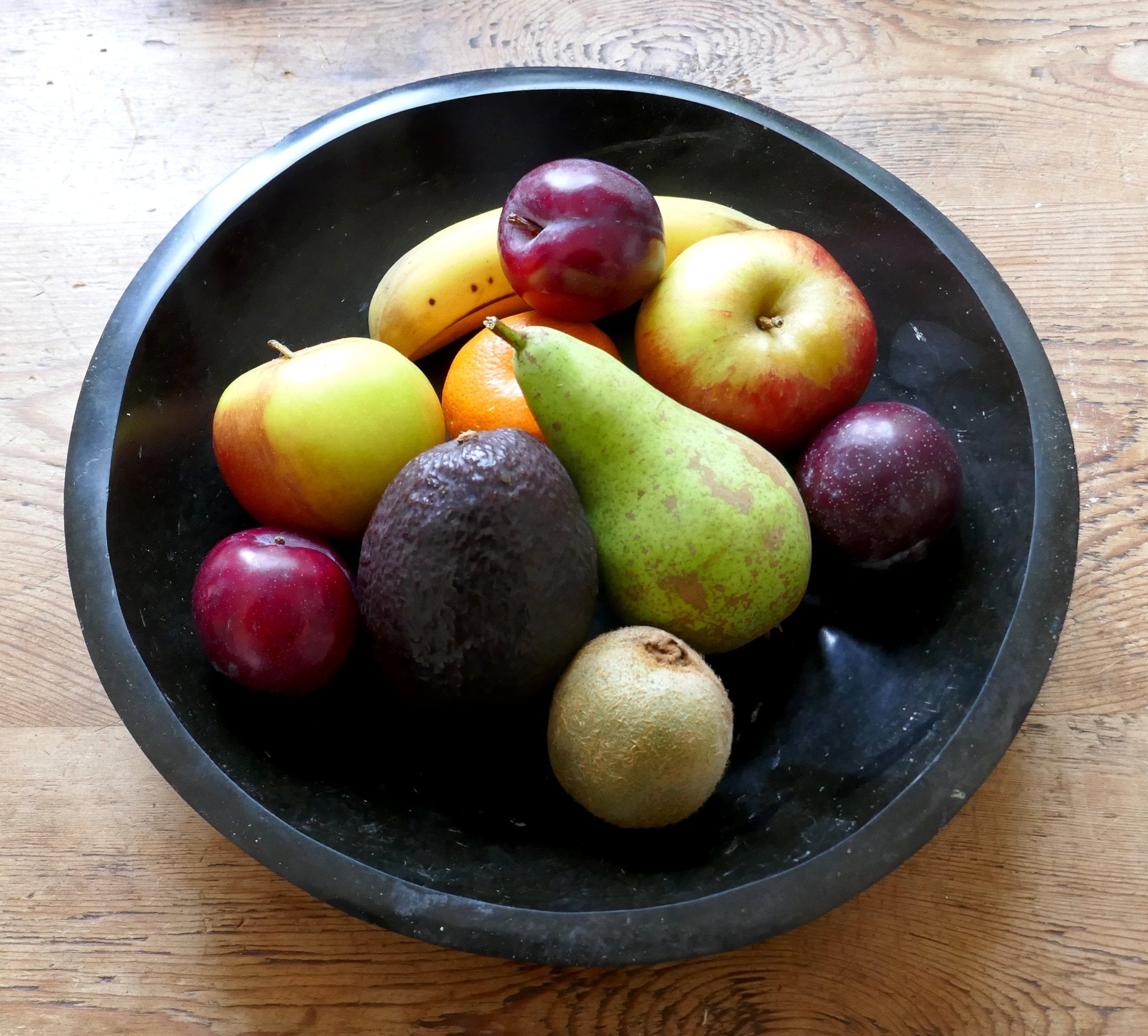Handcrafted Black Basalt Stone Bowl // 12
