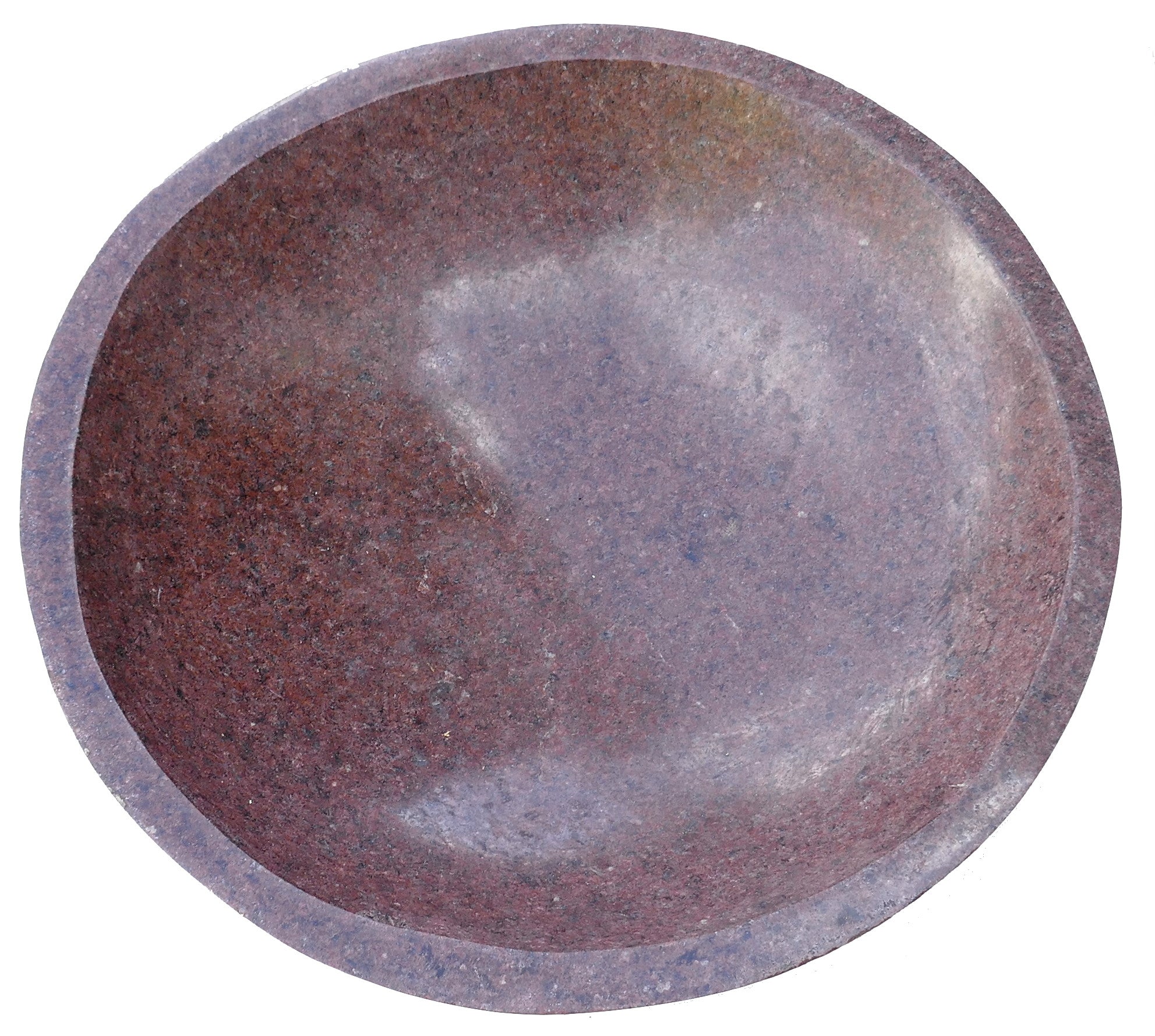 Handcrafted Brown Granite Bowl – 40 cm | 8.2 kg // Artist: Naftal Momanyi // Fruit, Breads, Shared dishes, dried Botanicals, Soaps // Garden bird bath - FriendlyTradingCo