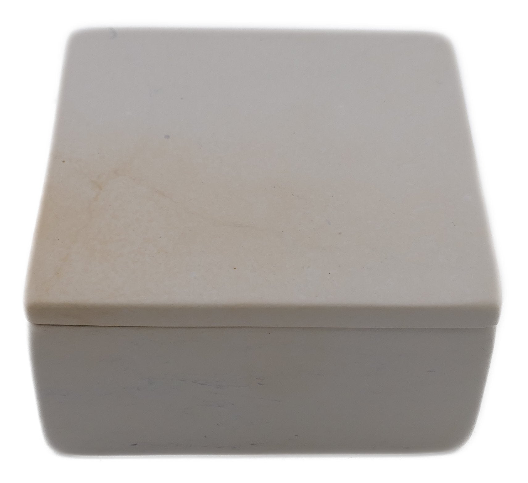 Handcrafted Stone Box // Natural Square or Round // 10cm // Kitchen, herbs, sweets, bathroom, jewellery // with Storycard - FriendlyTradingCo