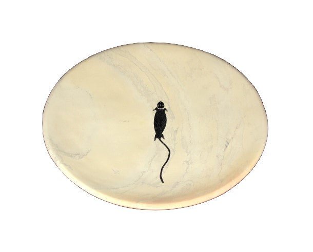 Handcrafted Stone Fruit Bowl // Gecko Design 10" / 25 cm // with Storycard - FriendlyTradingCo