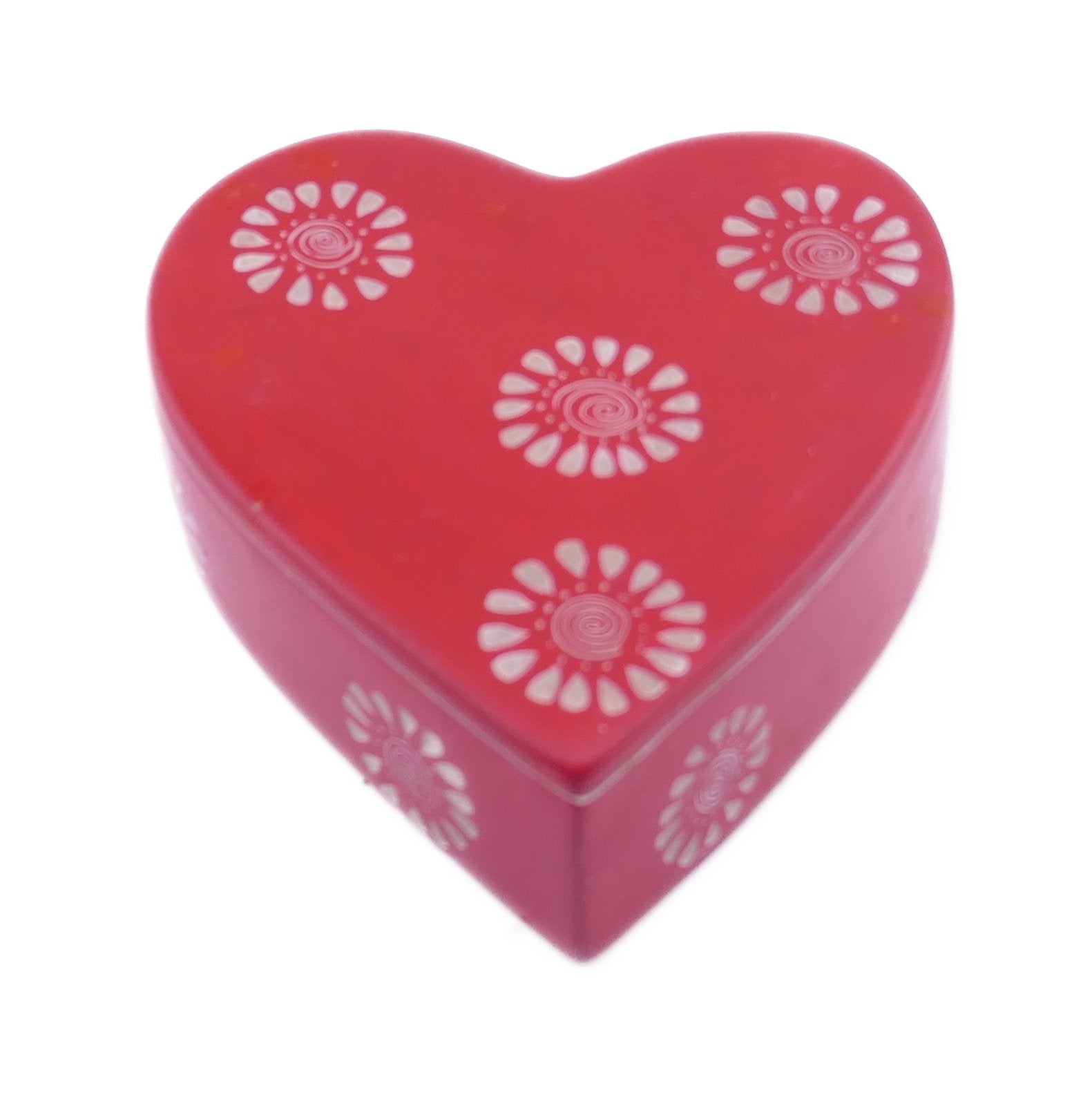 Handcrafted Stone Heart Shaped Jewellery Box 10cm with Storycard - FriendlyTradingCo