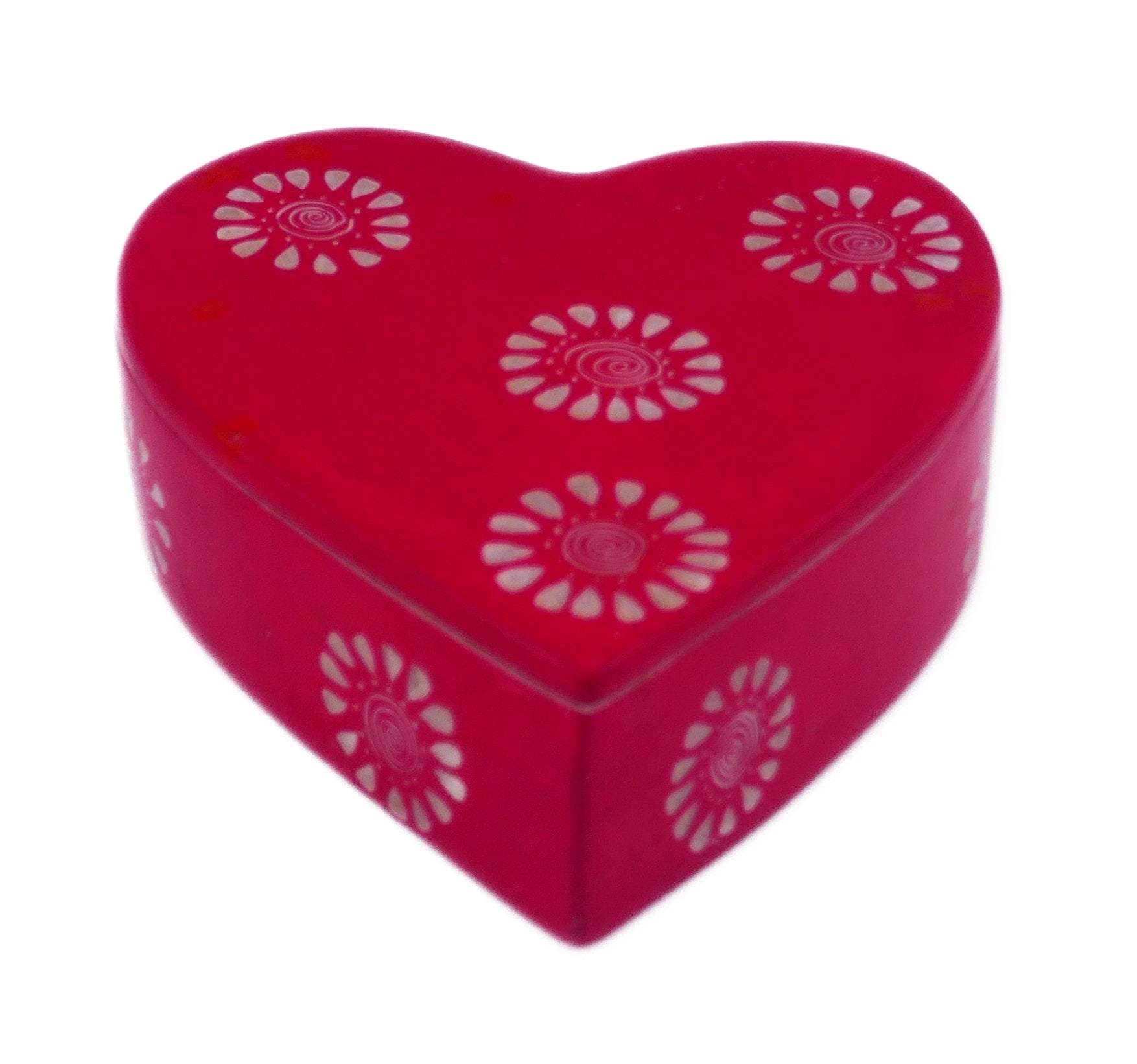 Handcrafted Stone Heart Shaped Jewellery Box 10cm with Storycard - FriendlyTradingCo