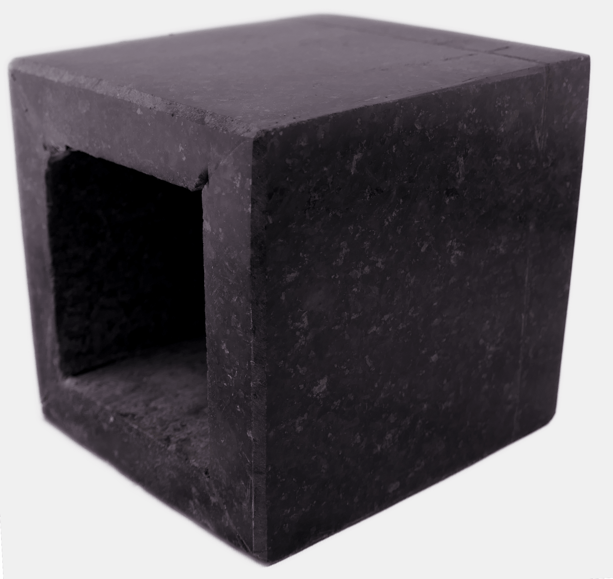 Handmade Granite Cube Desk Clock – African Design, Natural Black Stone, Quartz Movement, Compact Freestanding 10×10×6 cm – Friendly Trading Co - FriendlyTradingCo