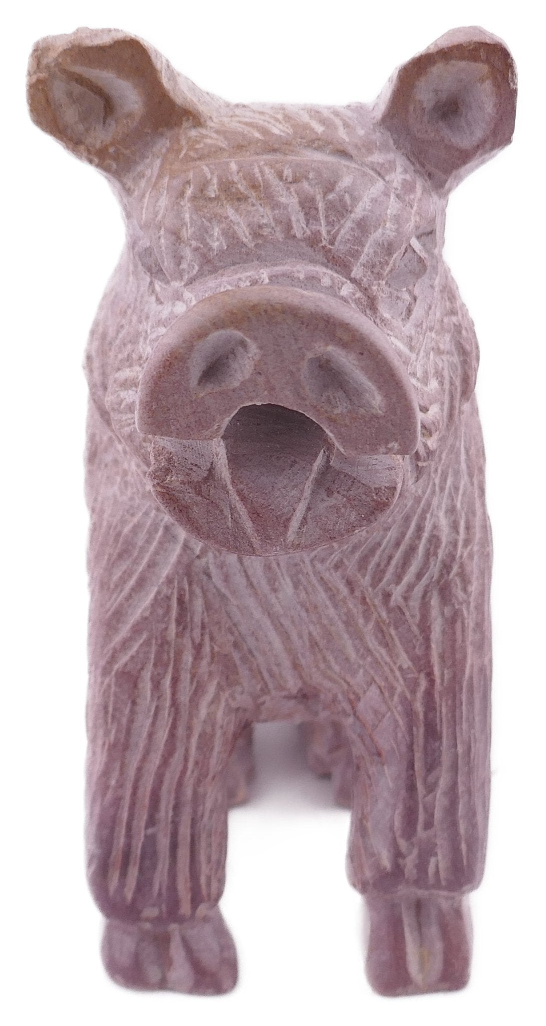 Happy Pig Sculpture 10 x 9cm // with Story - card - FriendlyTradingCo