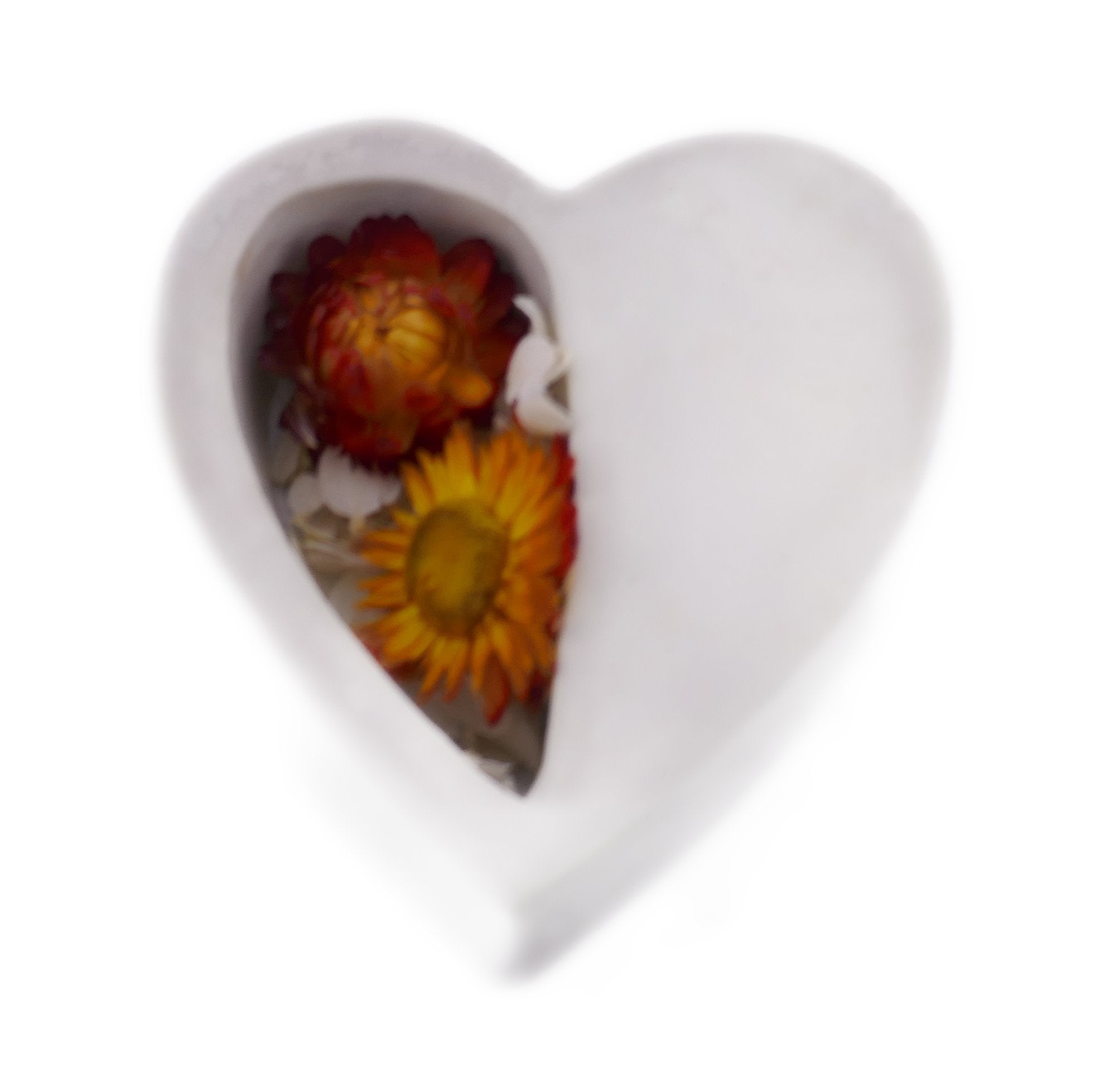 Heart - Shaped Pot - Pourri holder // handcrafted in stone // 10cm with Pot - Pourri & Storycard - FriendlyTradingCo