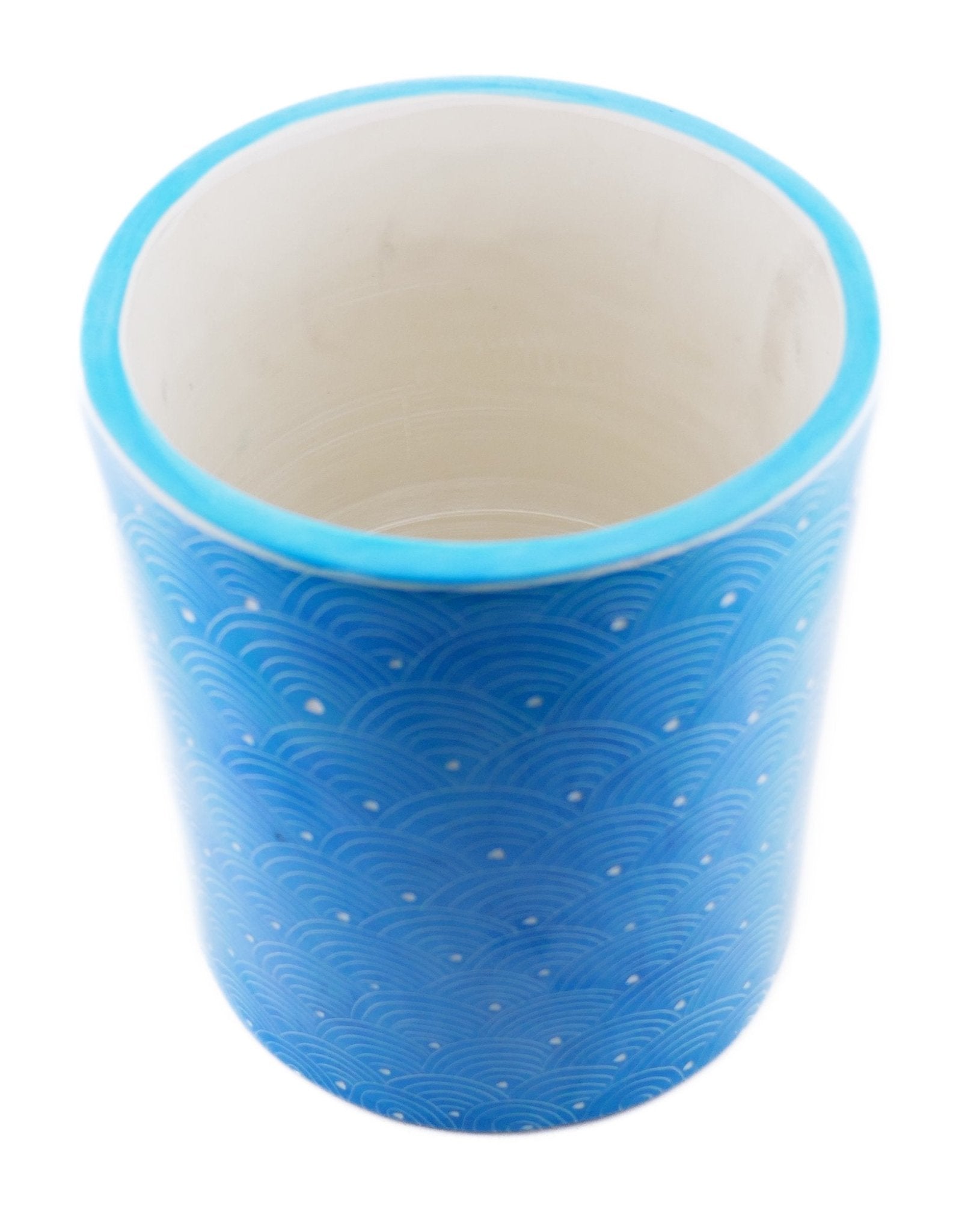 Large Round Stone Planter hand made 18cm 3.2 kg with Storycard many colours - FriendlyTradingCo