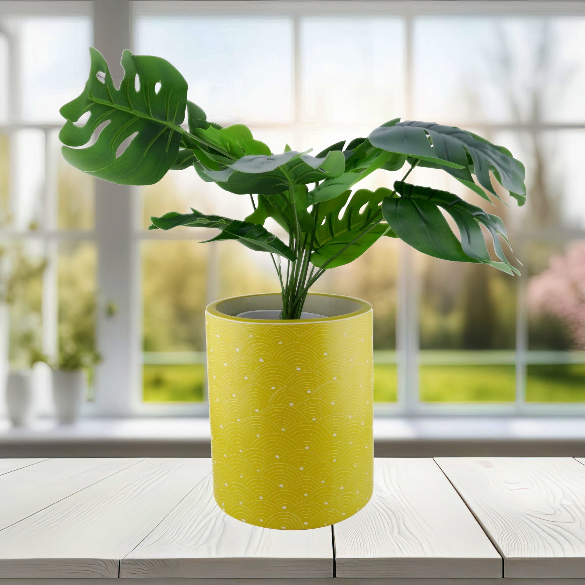 Large Round Stone Planter hand made 18cm 3.2 kg with Storycard many colours - FriendlyTradingCo