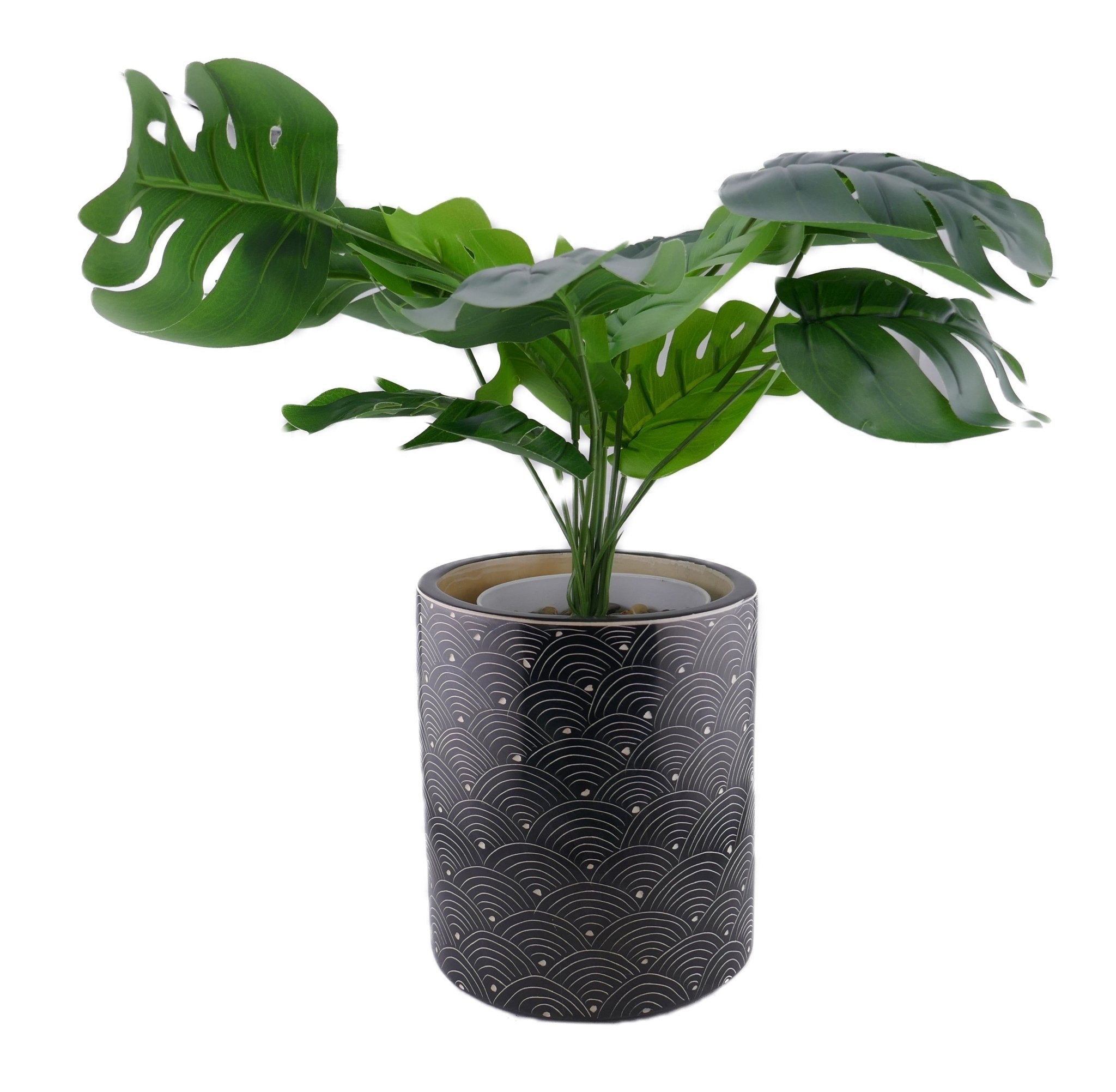 Large Round Stone Planter hand made 18cm 3.2 kg with Storycard many colours - FriendlyTradingCo