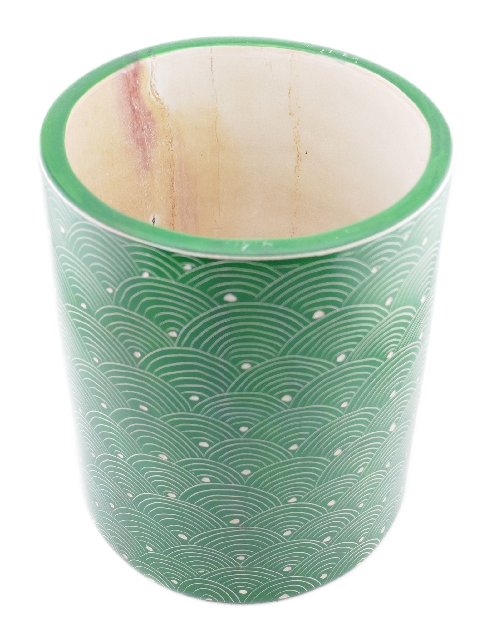 Large Round Stone Planter hand made 18cm 3.2 kg with Storycard many colours - FriendlyTradingCo