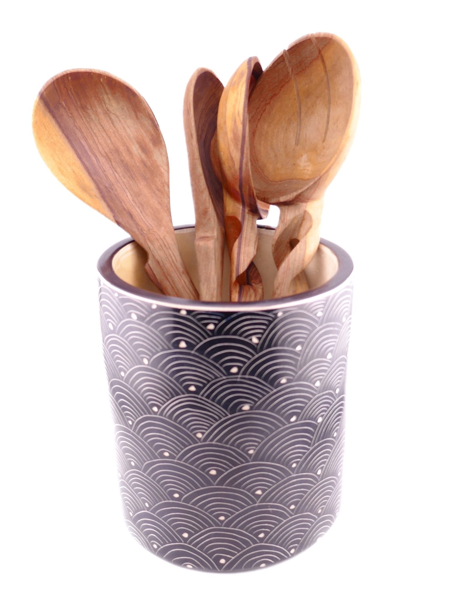 Large Round Stone Storage Pots // Kitchen Storage // Hand made 18cm 3.2 kg // with Storycard // many colours - FriendlyTradingCo