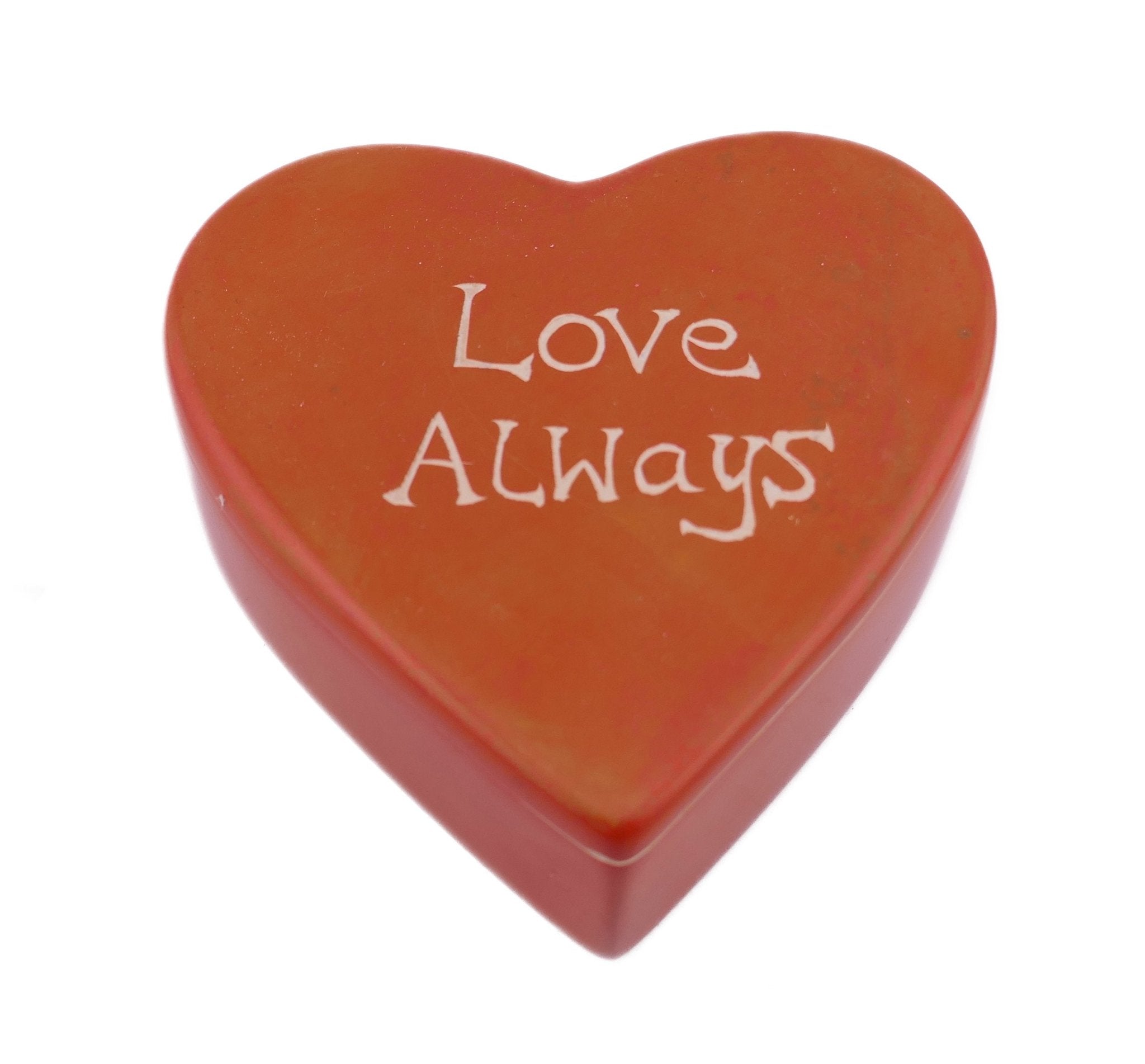 Love Message Handcrafted Stone Jewellery Box 10cm with Storycard - FriendlyTradingCo