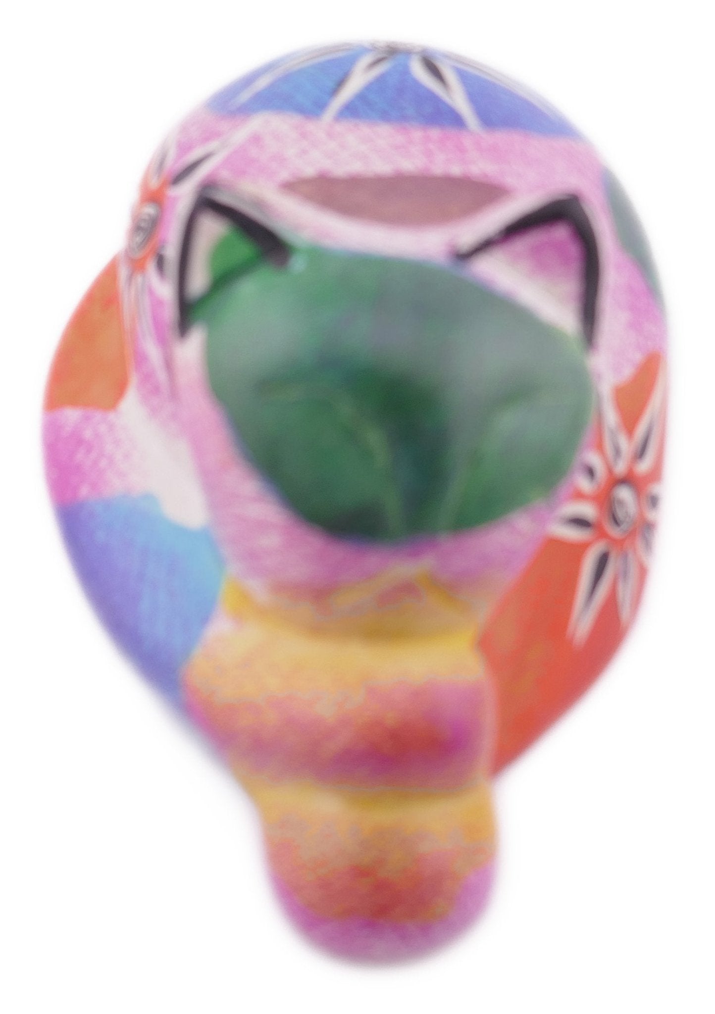 Mini stone Colourful Cat // Handmade Kitten Keepsake // Healing Animal Totem // 8 x 5 cm handcrafted +storycard - FriendlyTradingCo